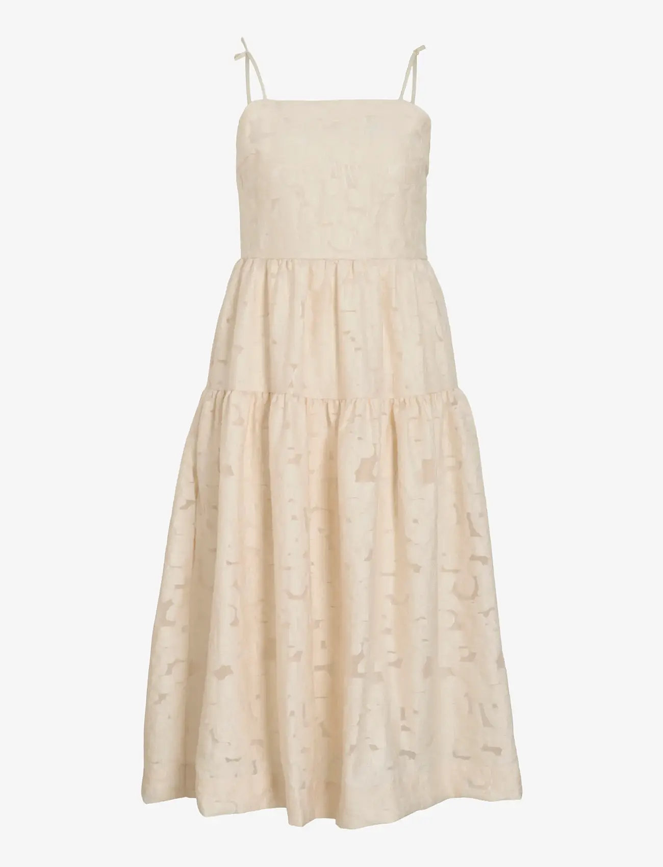 Vila - VIHELNA STRAP MIDI DRESS - sommerkleider - birch - 1