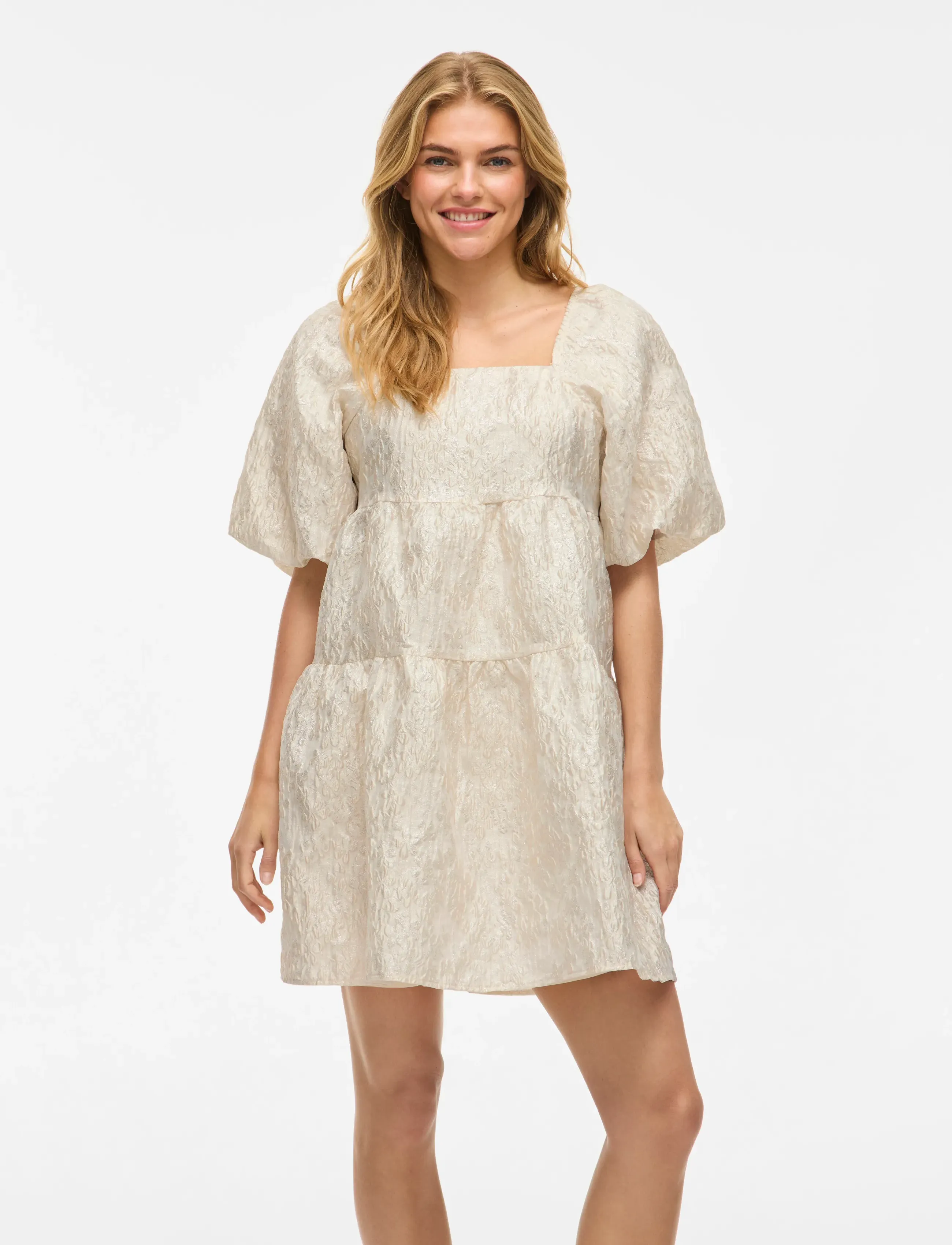 Vila Vihella 2/4 Dress, 44, Cream, Kjoler > Kort Kjole, Dame