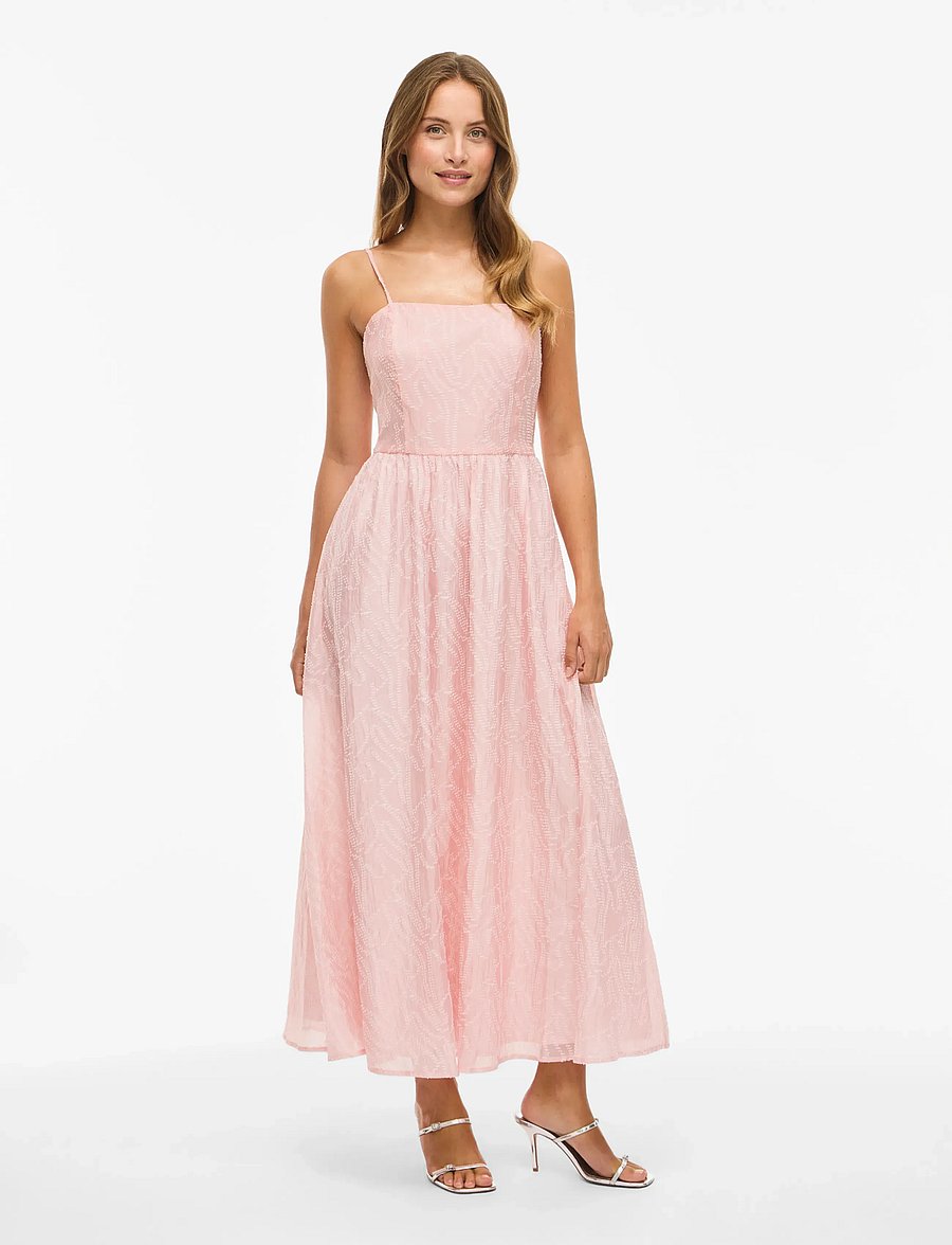 Vila - VIROJA S/L MIDI DRESS - sommerkleider - pink nectar - 0