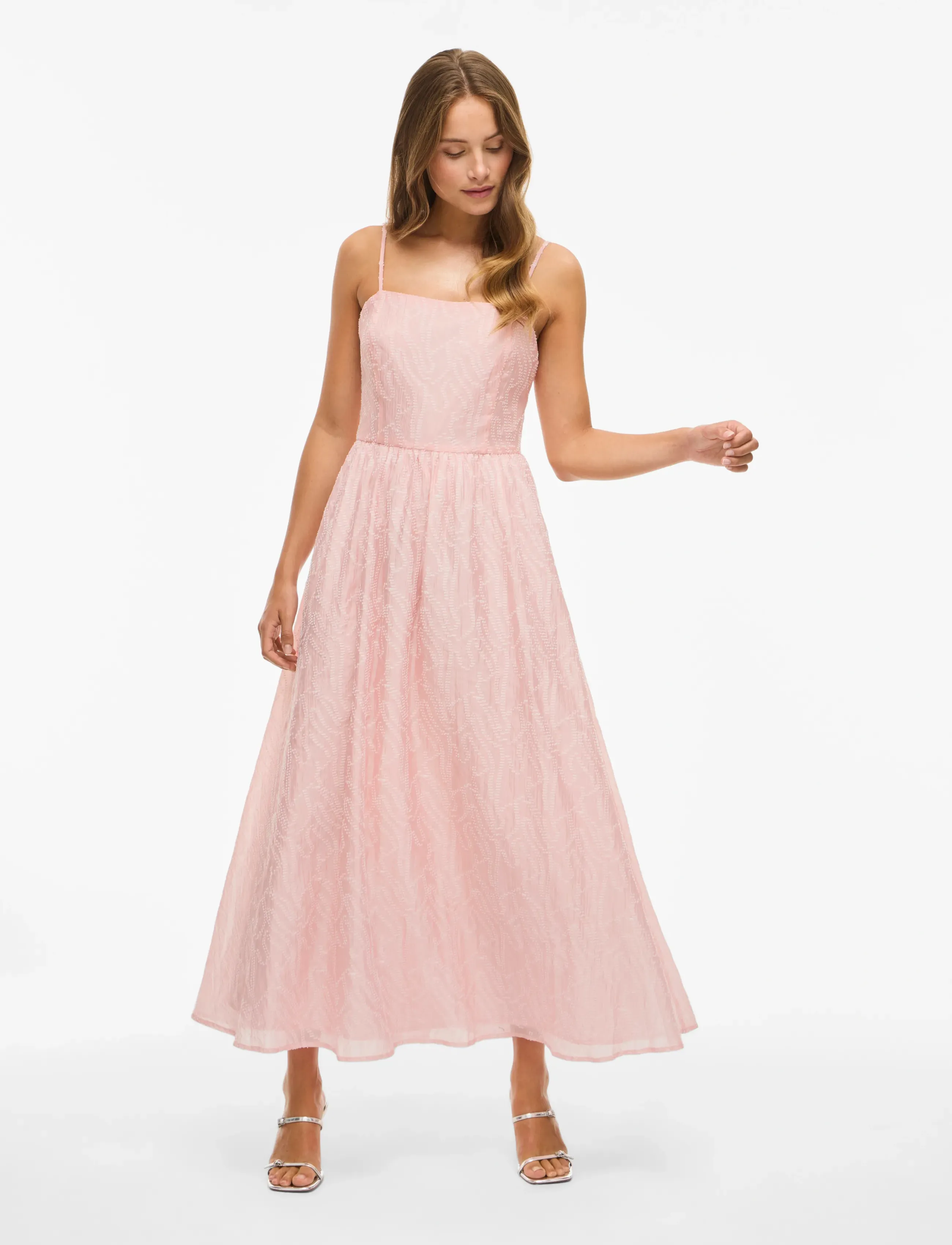 Vila - VIROJA S/L MIDI DRESS - sommerkleider - pink nectar - 4