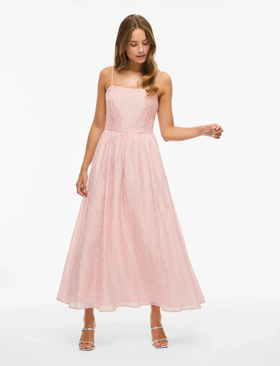 Vila - VIROJA S/L MIDI DRESS - sommerkleider - pink nectar - 4