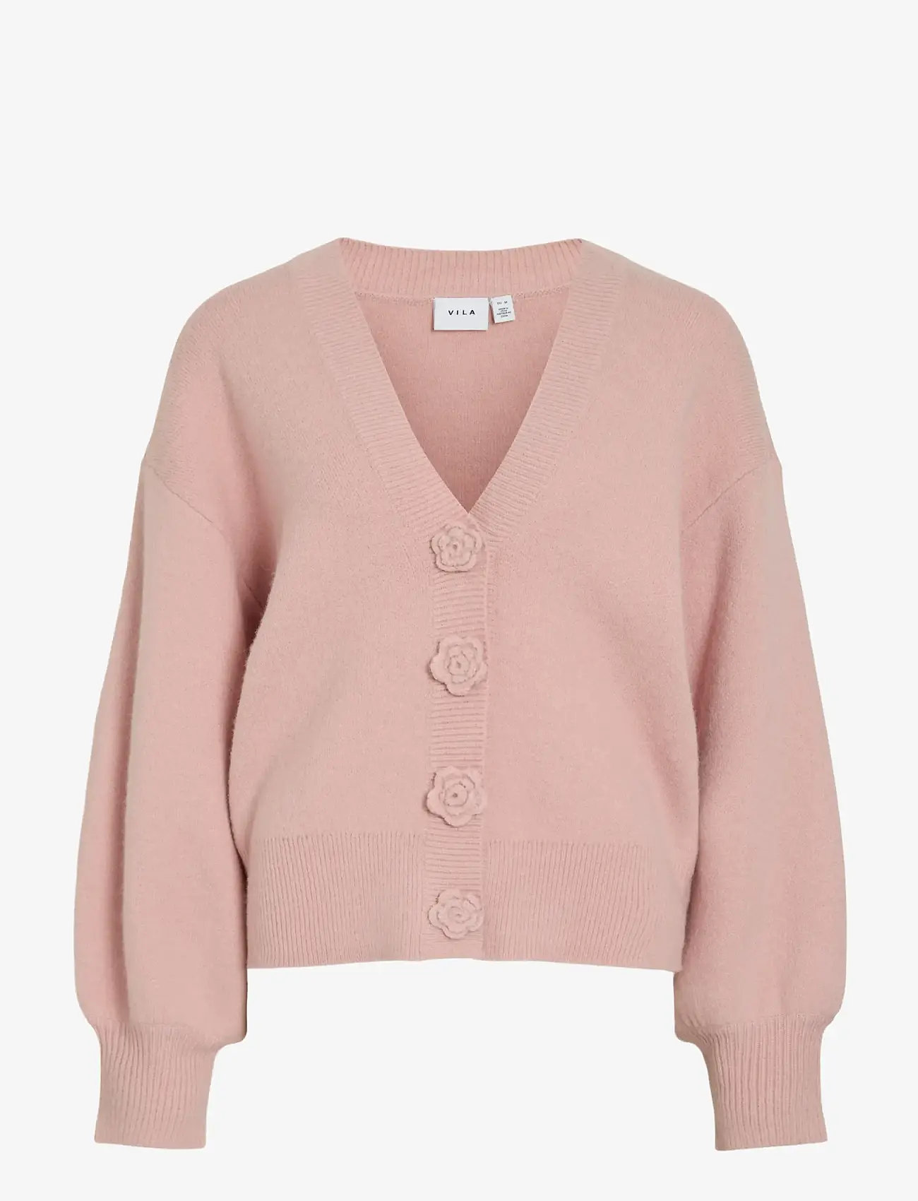Vila - VIRADIA L/S ROSE CARDIGAN - cardigans - pink nectar - 0