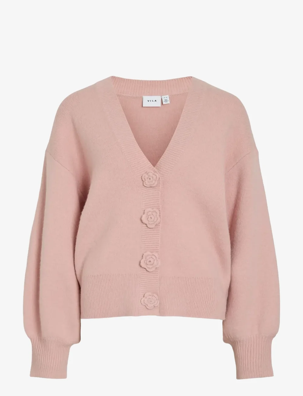 Vila - VIRADIA L/S ROSE CARDIGAN - cardigans - pink nectar - 0