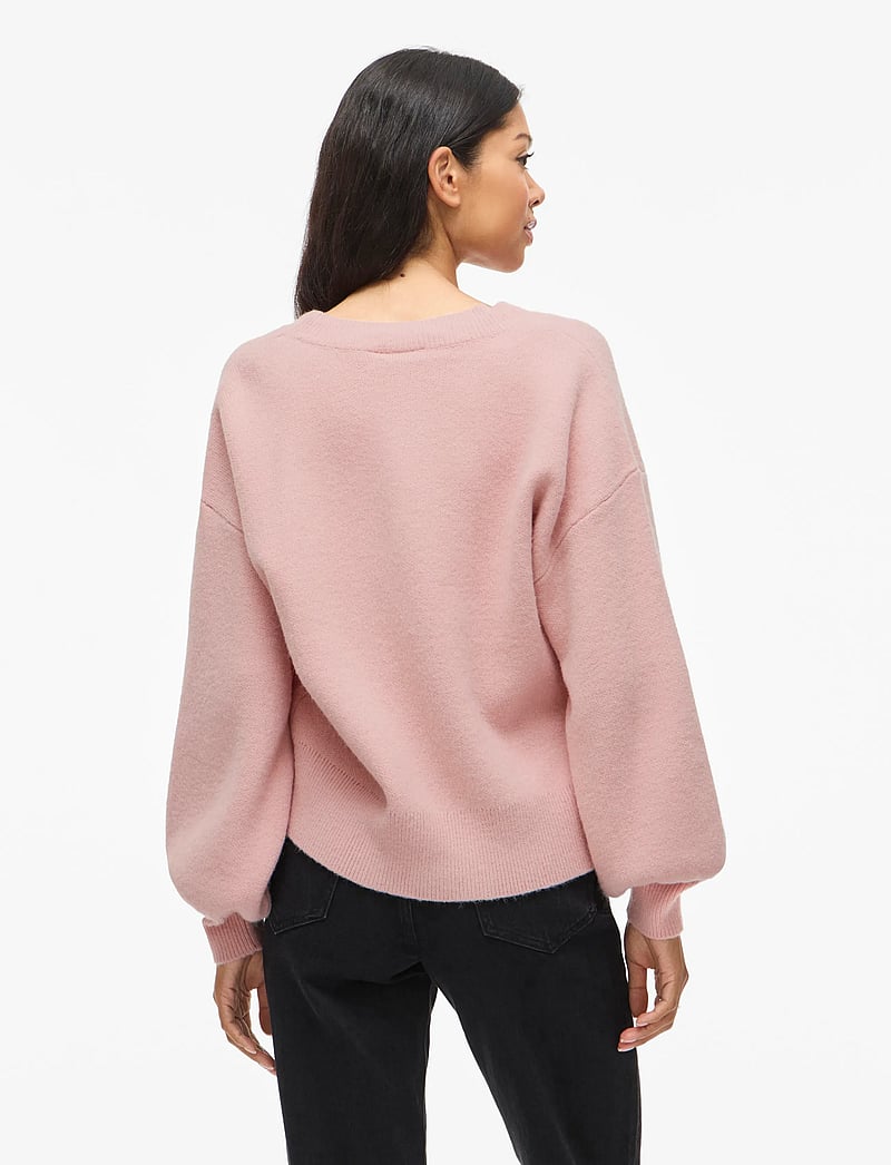 Vila - VIRADIA L/S ROSE CARDIGAN - cardigans - pink nectar - 3