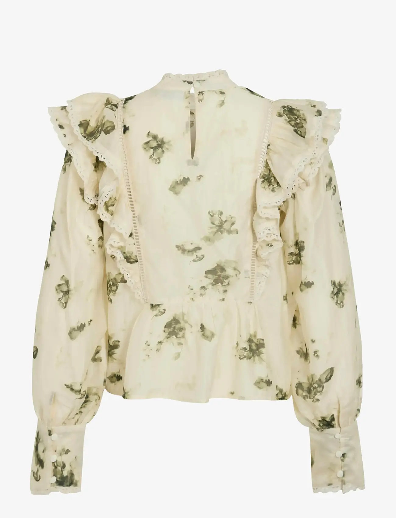 Vila - VIREMO L/S FRILL TOP - langærmede bluser - birch - 1