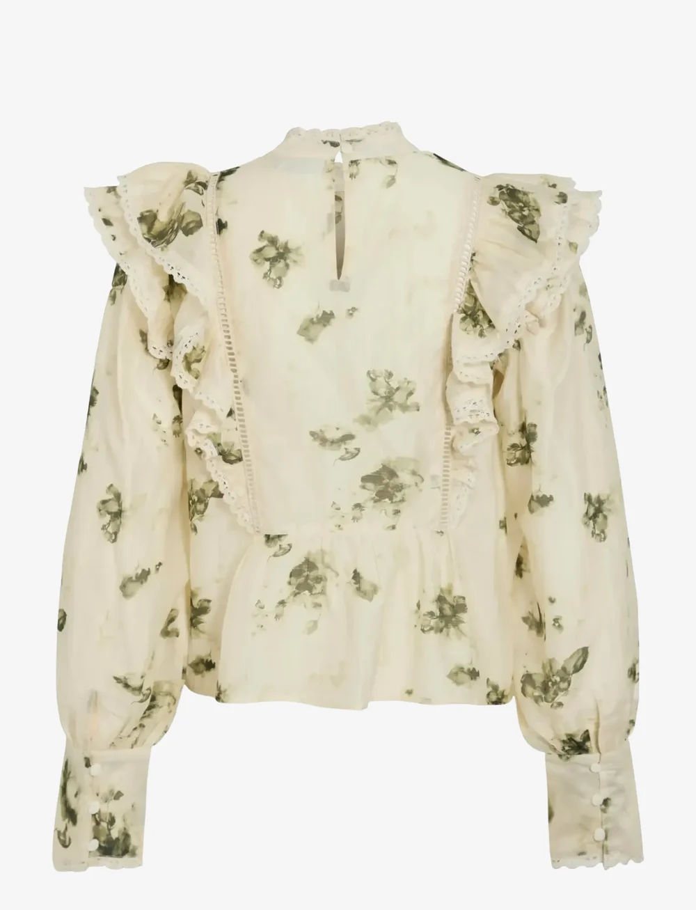 Vila - VIREMO L/S FRILL TOP - langærmede bluser - birch - 1