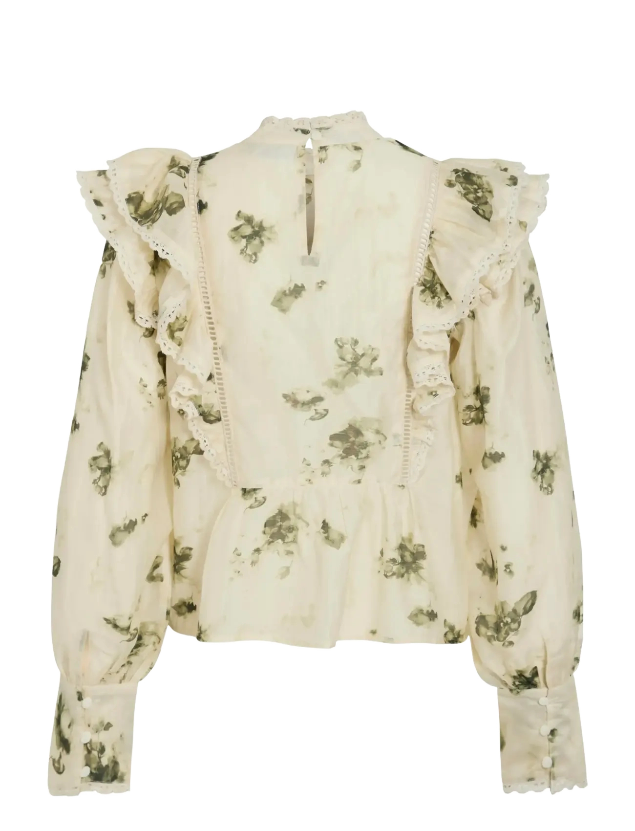 Vila - VIREMO L/S FRILL TOP - pikkade varrukatega pluusid - birch - 1
