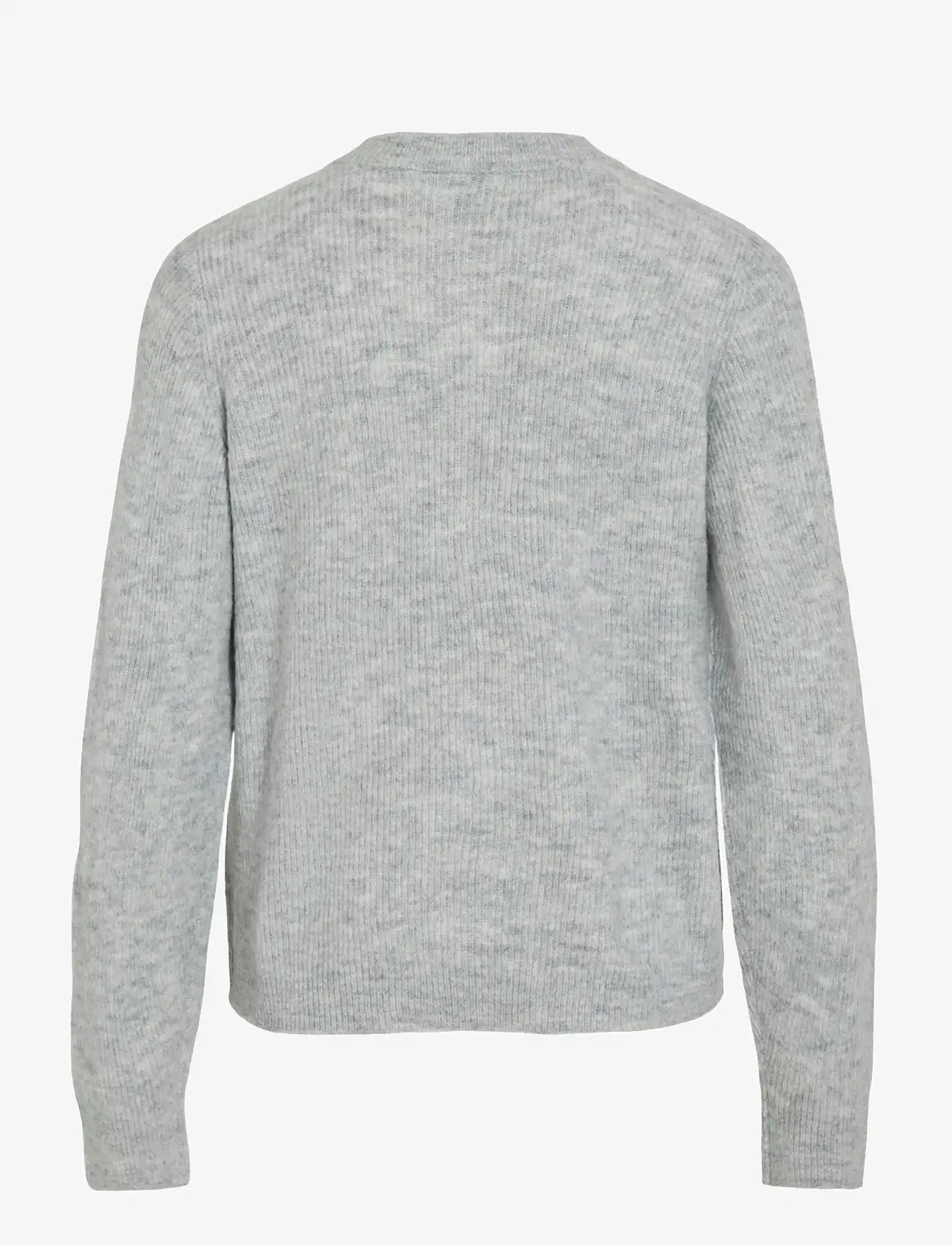 Vila - VIVIOLI O-NECK RIB KNIT CARDIGAN-NOOS - koftor - light grey melange - 2