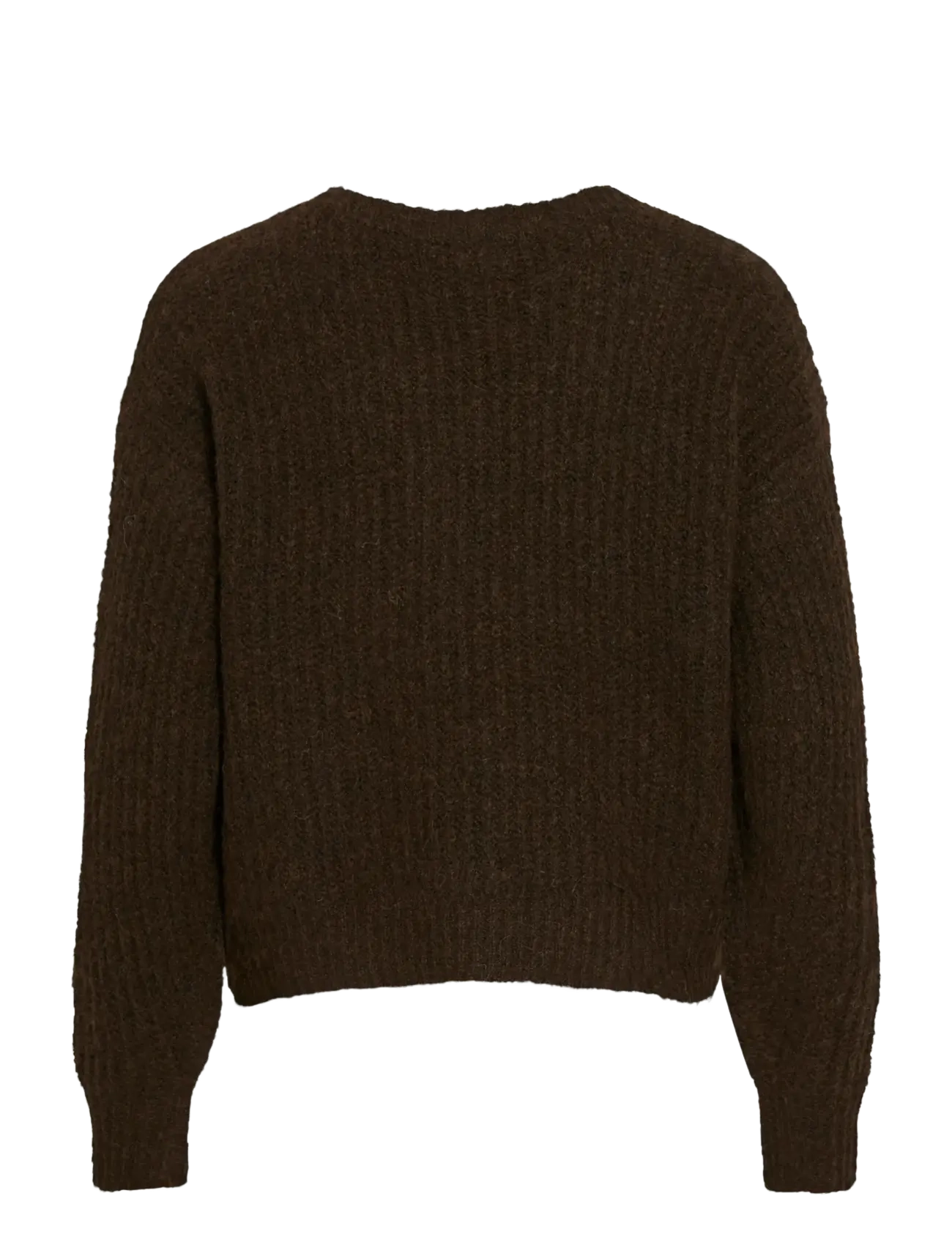 Vila - VILAMPE V-NECK L/S KNIT TOP-NOOS - striktrøjer - coffee bean - 2