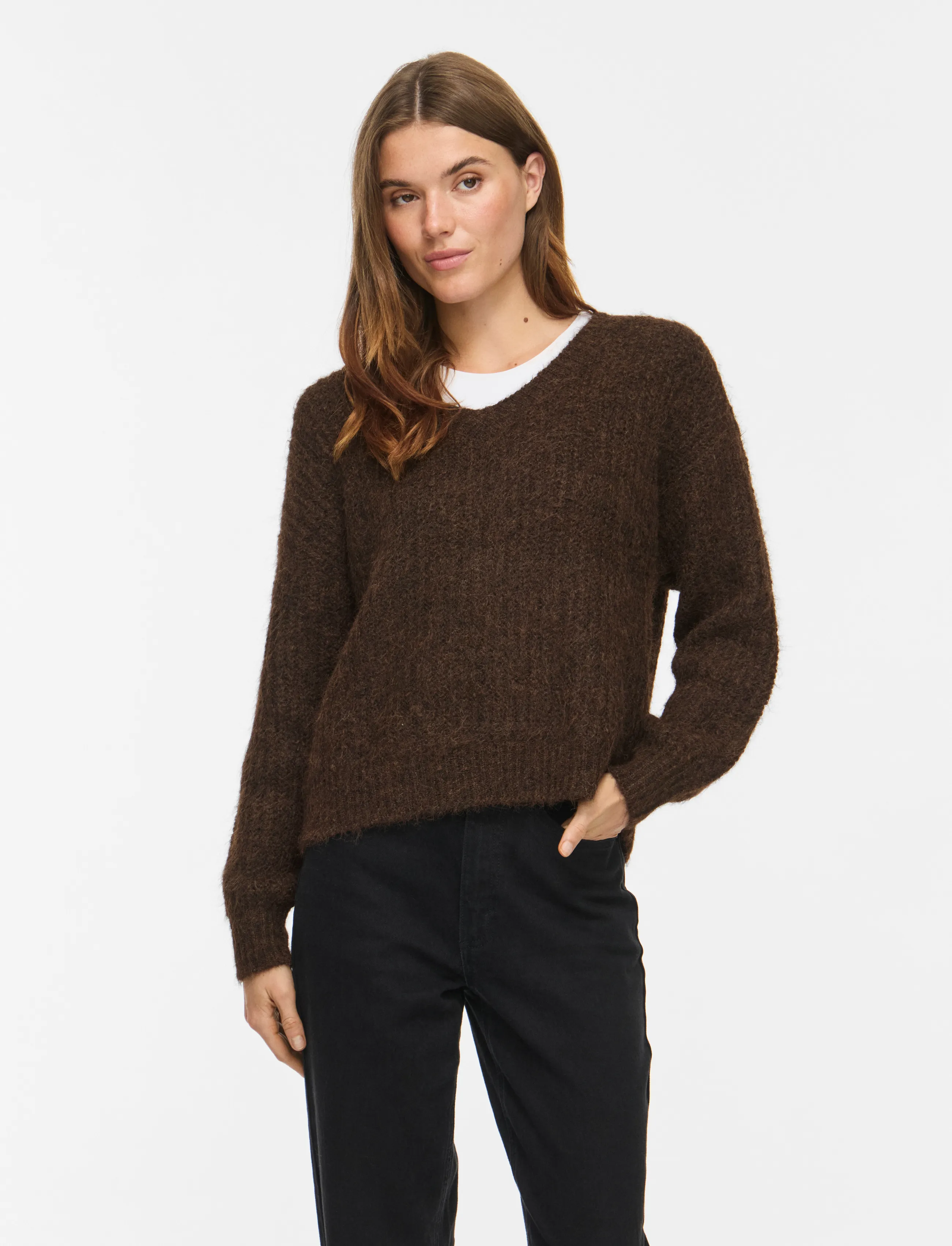 Vilampe V-Neck L/S Knit Top-Noos