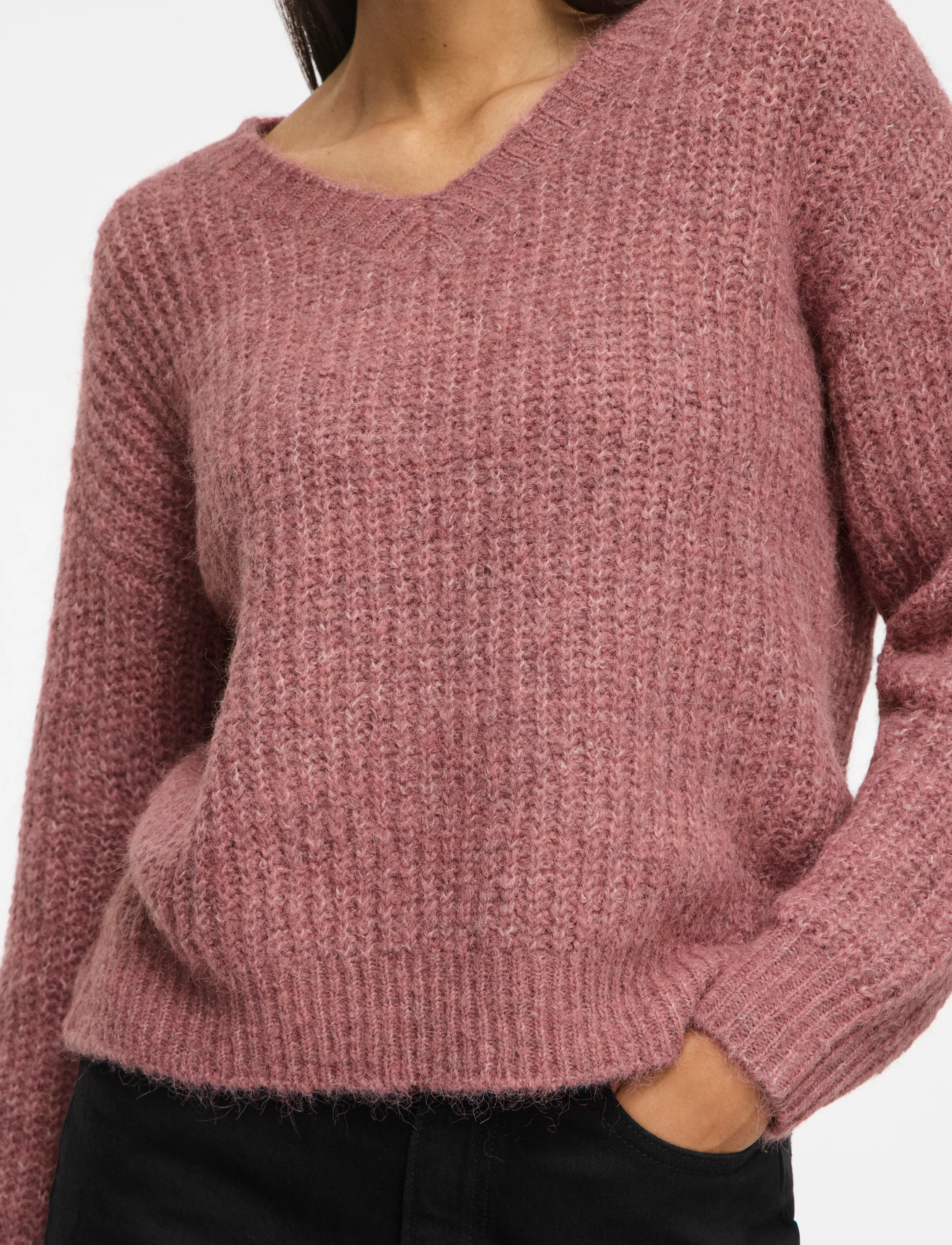 VILA Vilampe V-Neck L/S Knit Top-Noos stickade tröjor dam – bild 6