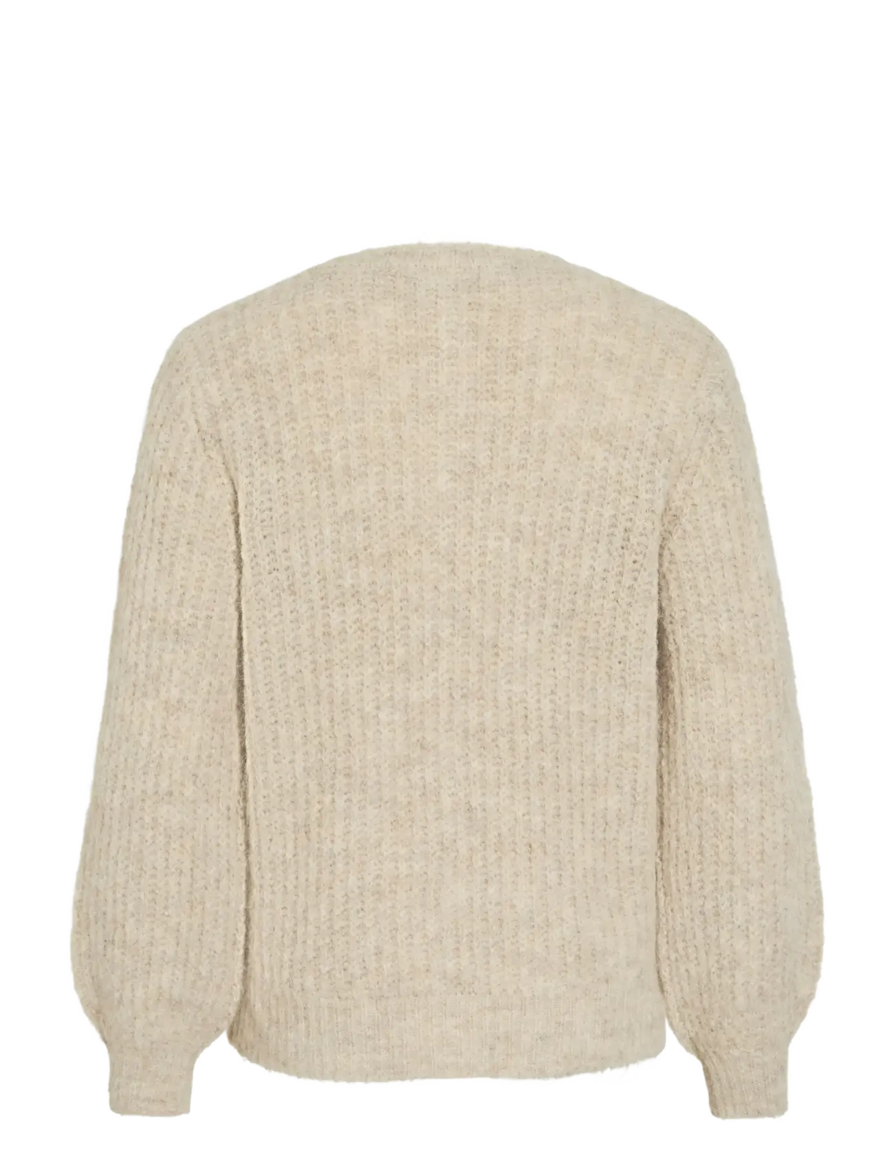 Vila - VILAMPE O-NECK L/S KNIT CARDIGAN-NOOS - cardigans - super light natural melan - 2