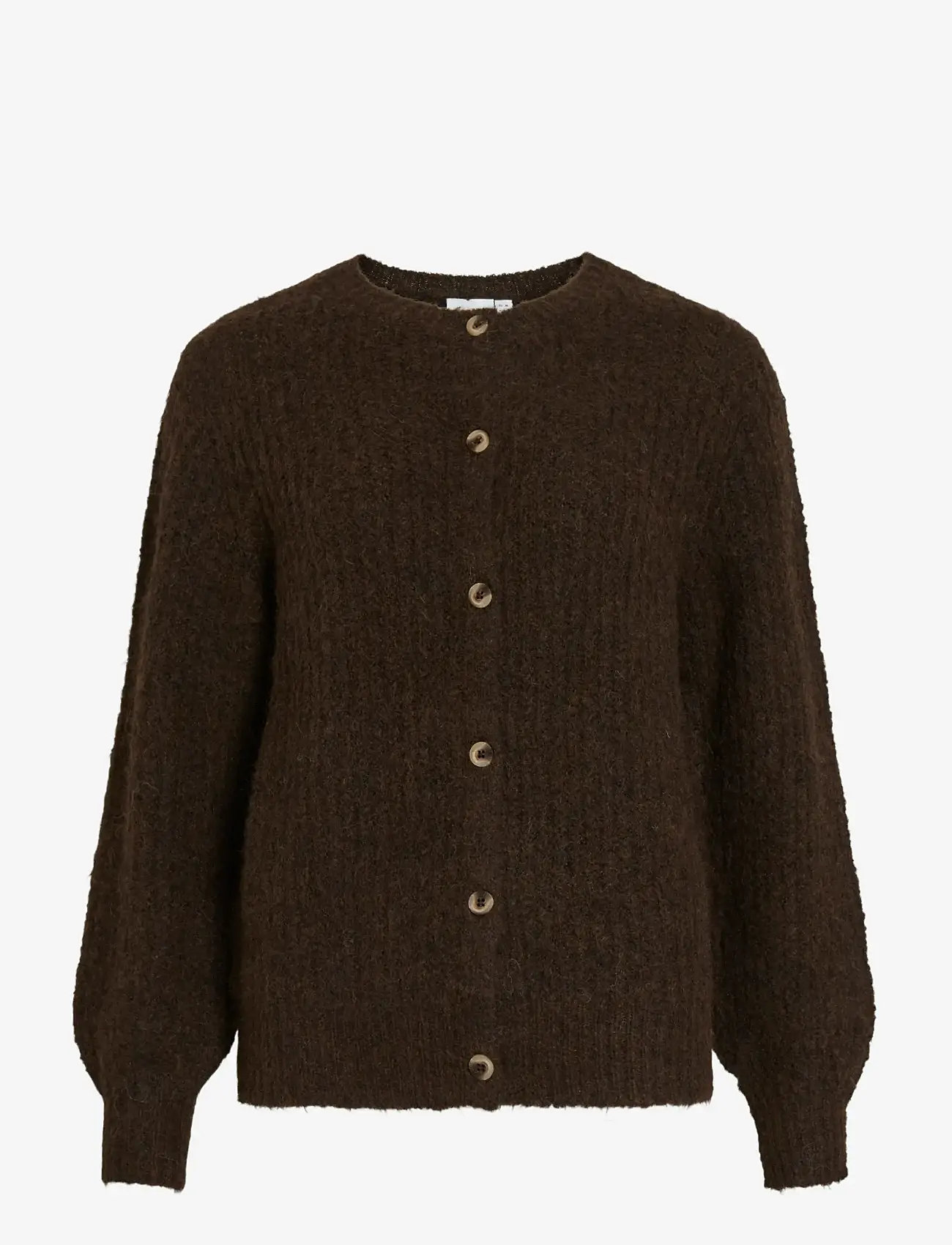 Vila - VILAMPE O-NECK L/S KNIT CARDIGAN-NOOS - kardiganai - coffee bean - 1