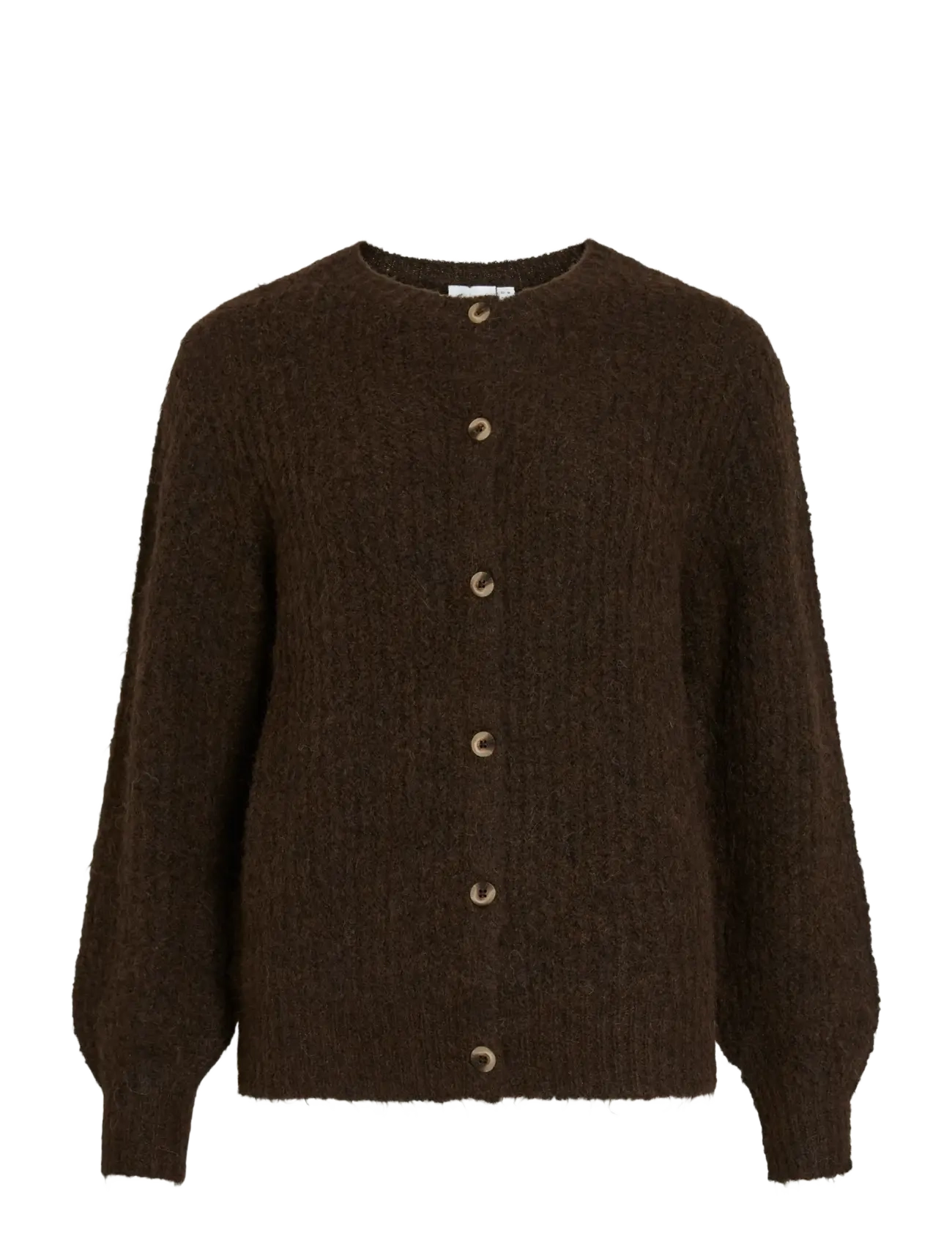 Vila - VILAMPE O-NECK L/S KNIT CARDIGAN-NOOS - gilets - coffee bean - 1