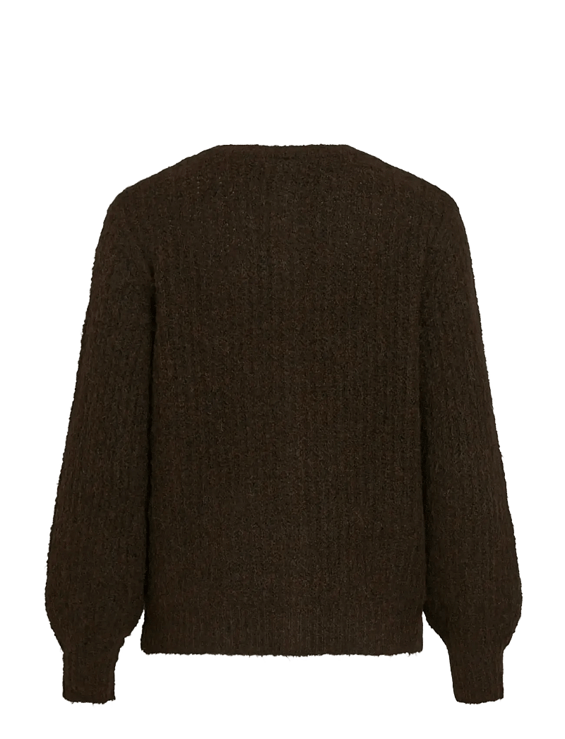 Vila - VILAMPE O-NECK L/S KNIT CARDIGAN-NOOS - kardiganai - coffee bean - 2