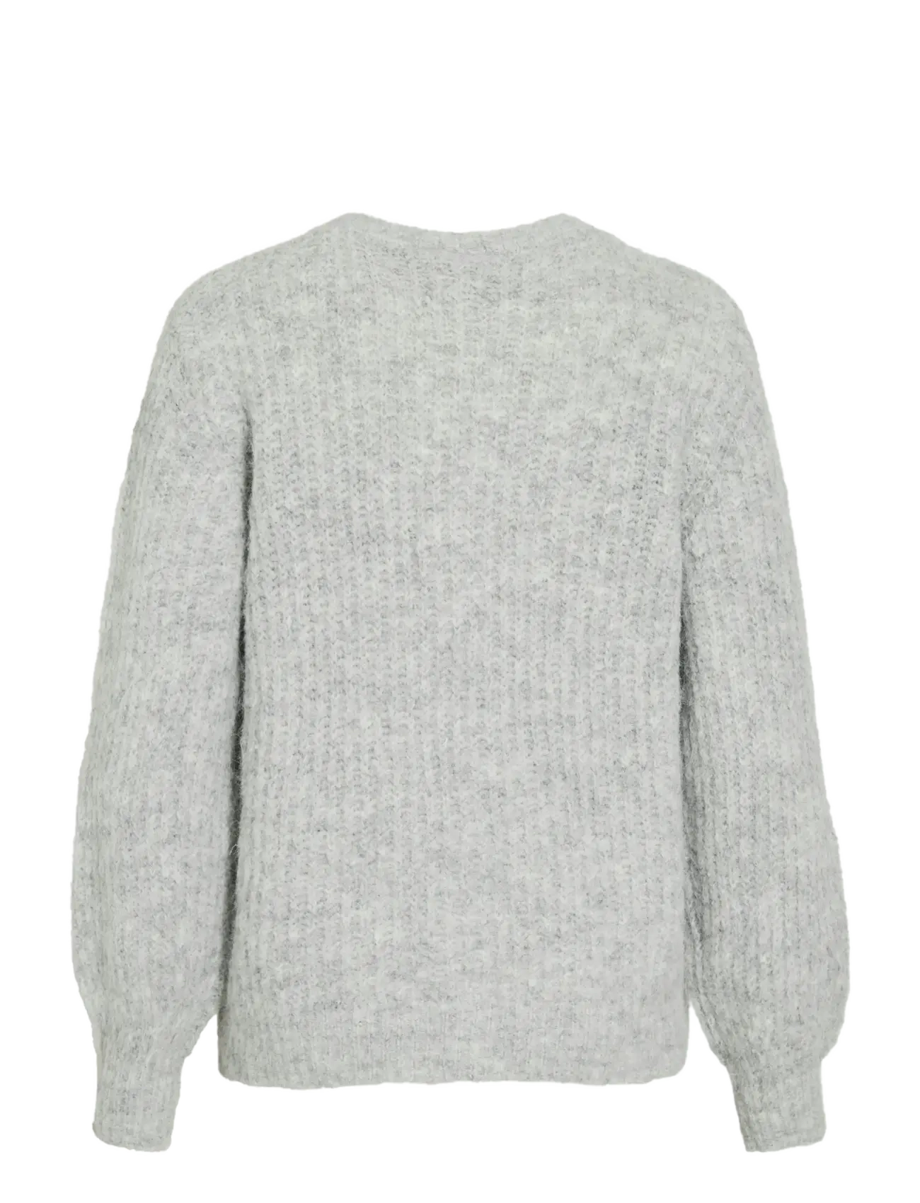 Vila - VILAMPE O-NECK L/S KNIT CARDIGAN-NOOS - cardigans - medium grey melange - 2
