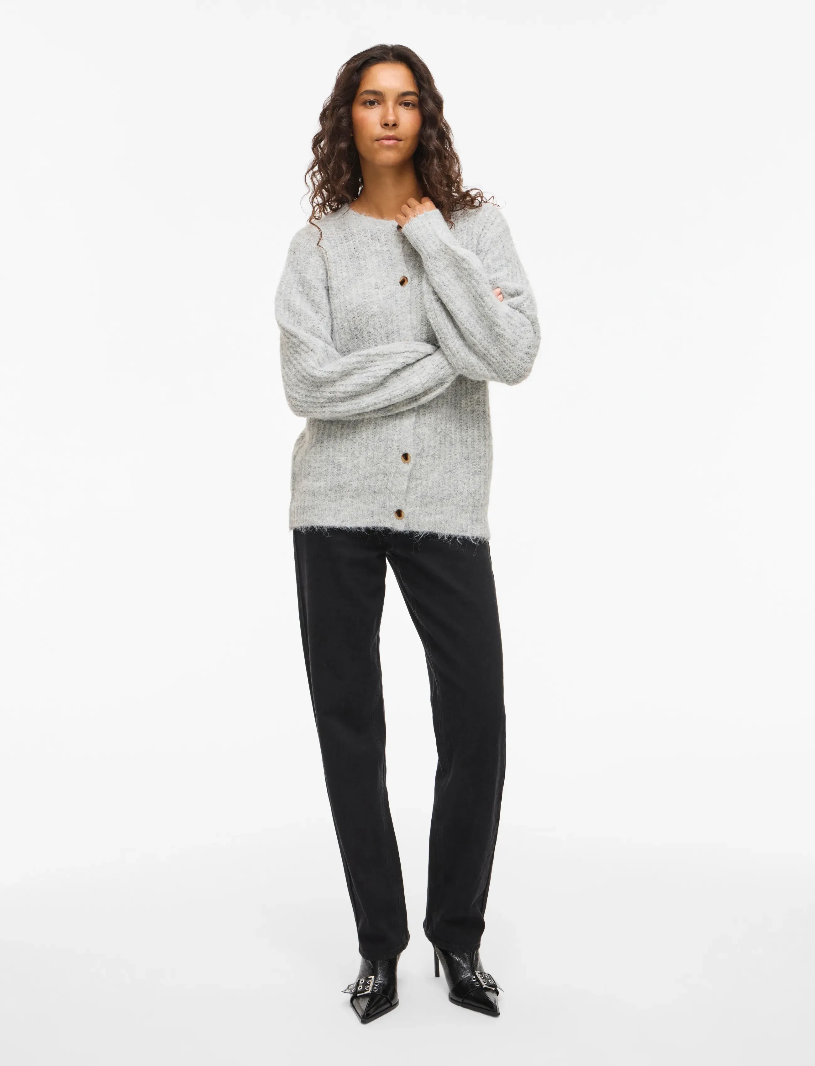 Vilampe O-Neck L/S Knit Cardigan-Noos 3