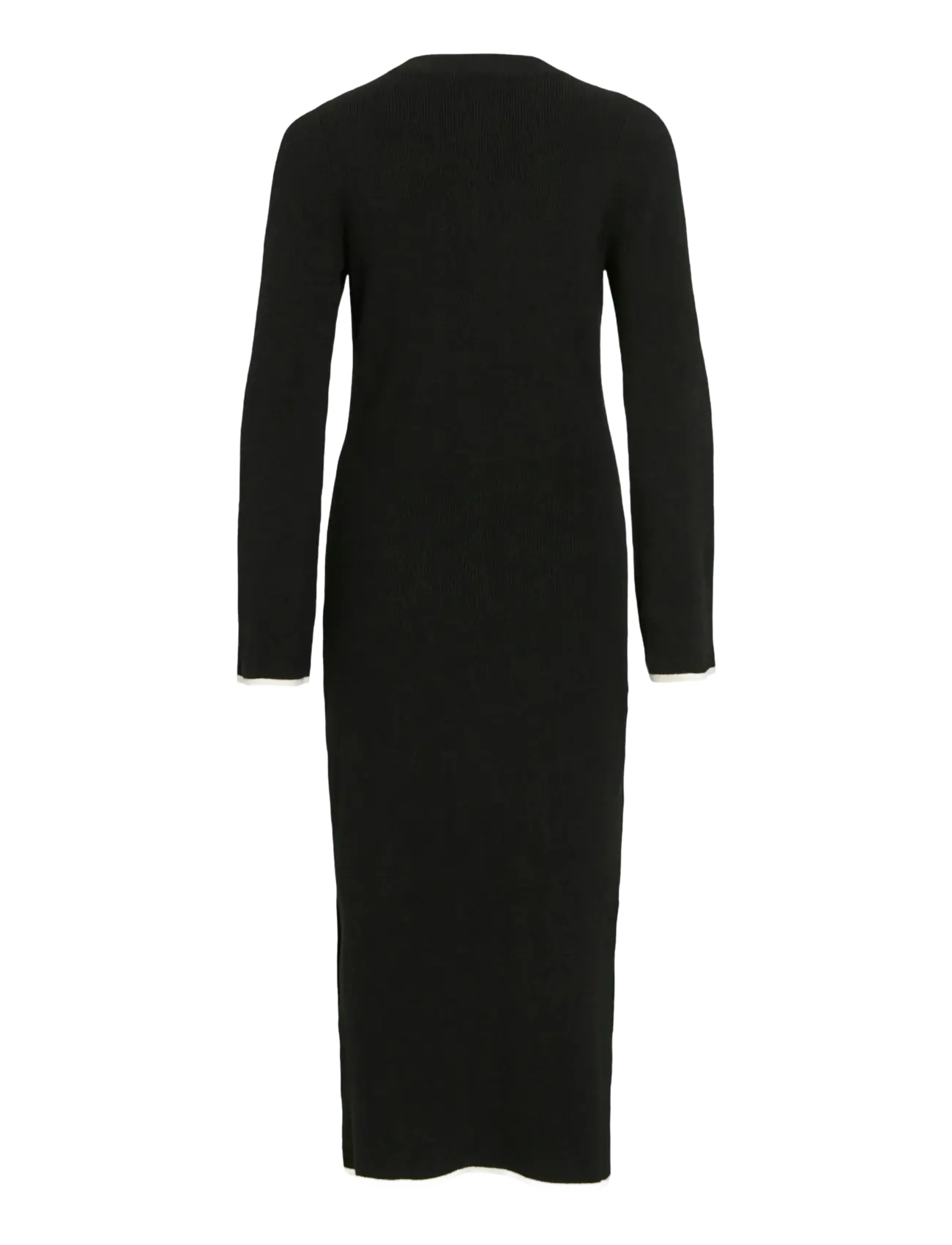 Vila - VIKERRY O-NECK L/S KNIT MAXI DRESS-NOOS - strikkjoler - black beauty - 2