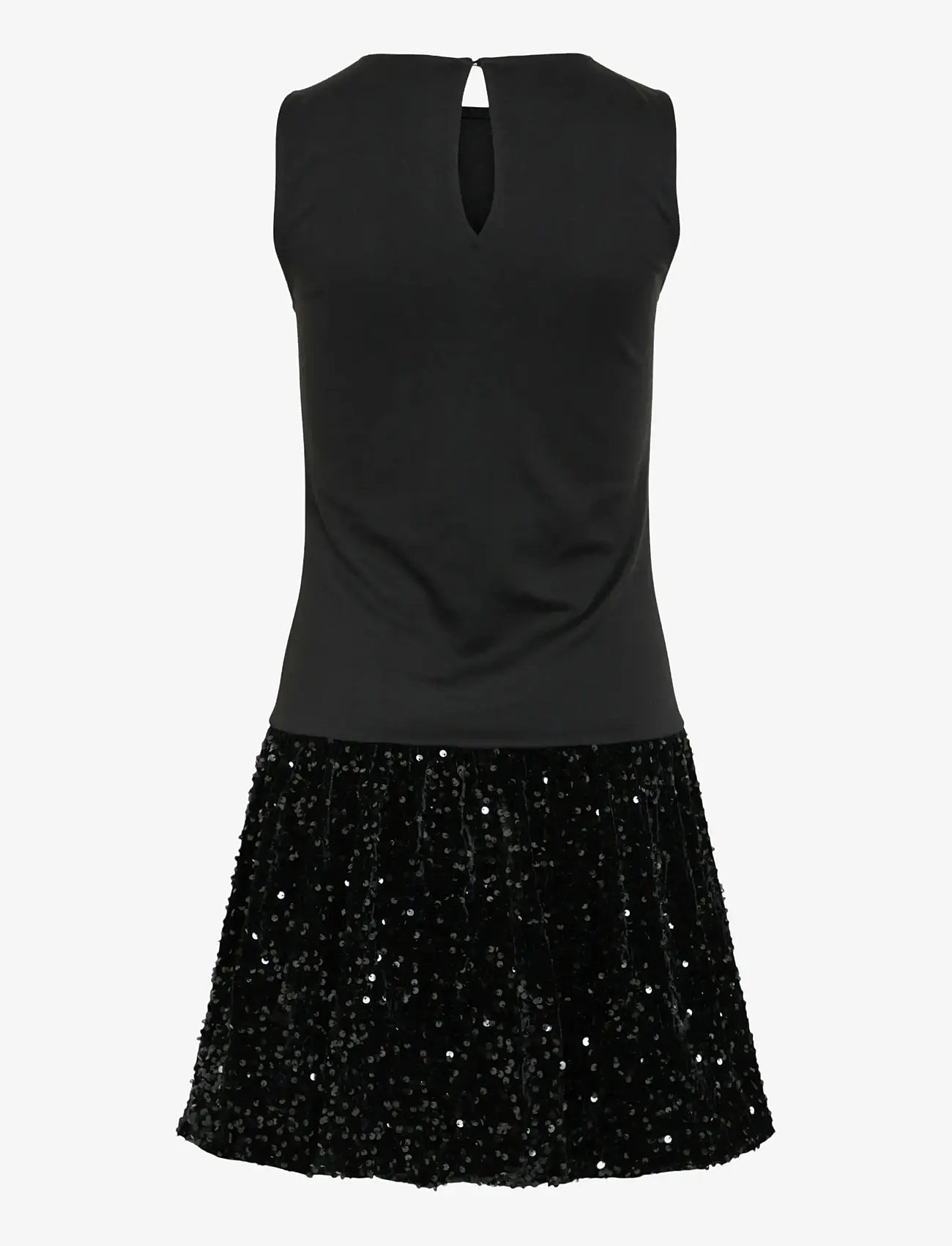 Vila - VIBELIEVE S/S MIX SEQUINS DRESS/PTY/KA - sequin dresses - black - 1