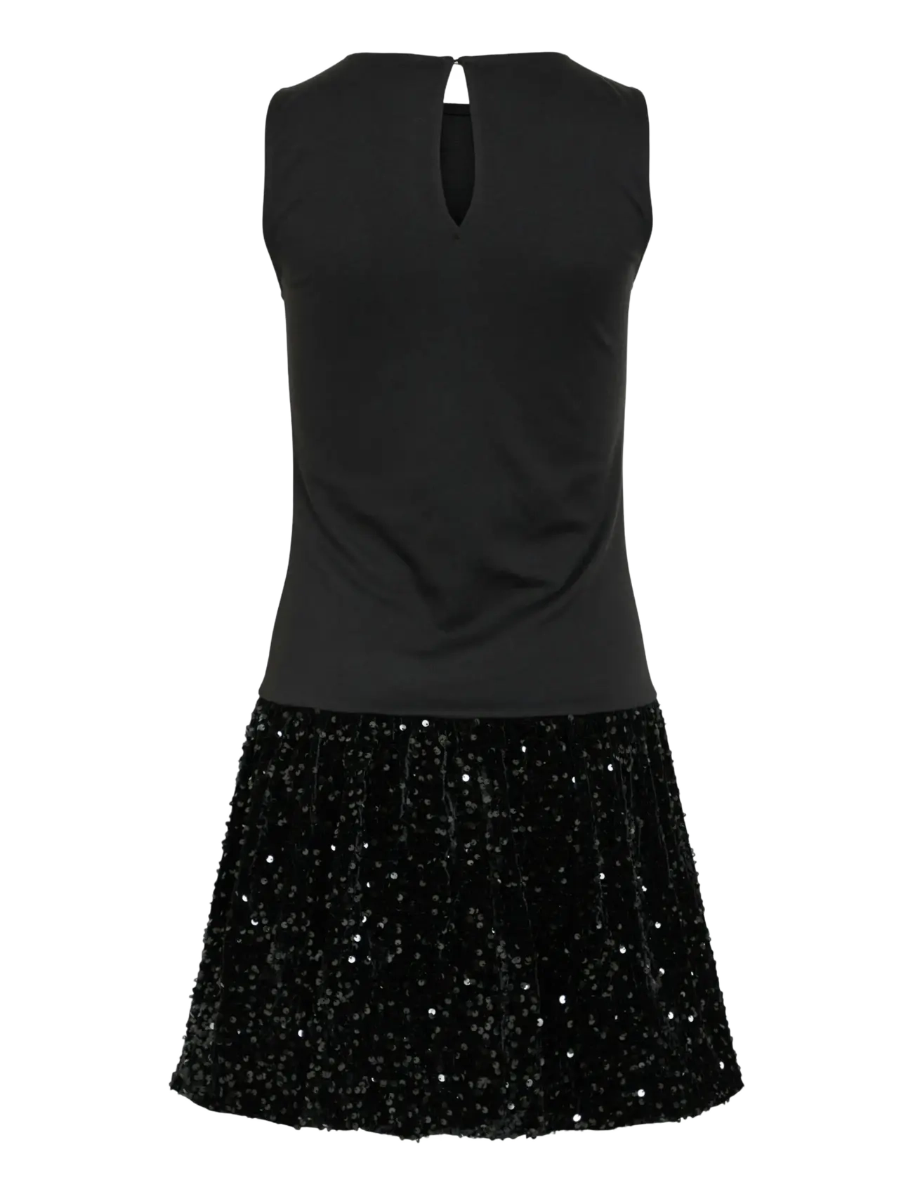 Vila - VIBELIEVE S/S MIX SEQUINS DRESS/PTY/KA - paillettenkleider - black - 1