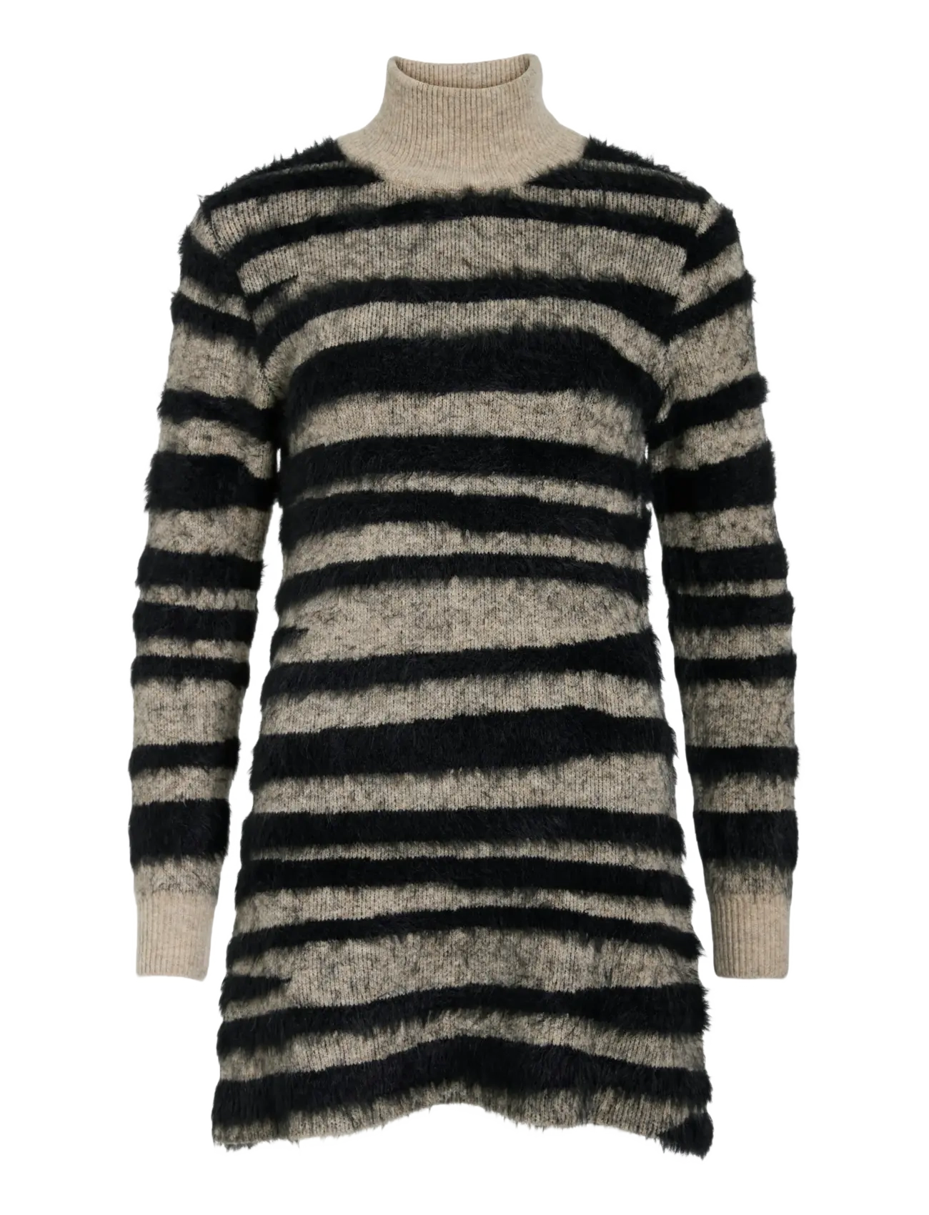 VILA Vialda L/S Highneck Knit Kleid/Ka Beige - XXL - Damen