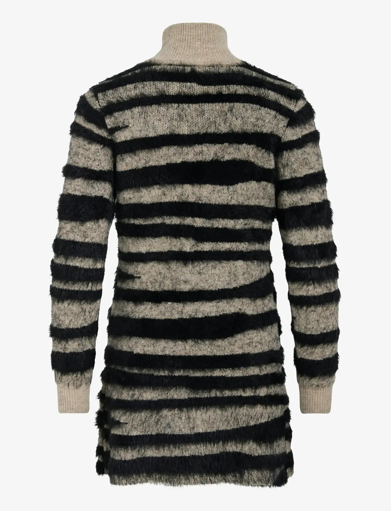 Vila - VIALDA L/S HIGHNECK KNIT DRESS/KA - stickade klänningar - natural melange - 1