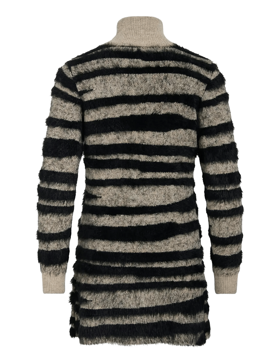Vila - VIALDA L/S HIGHNECK KNIT DRESS/KA - strickkleider - natural melange - 1