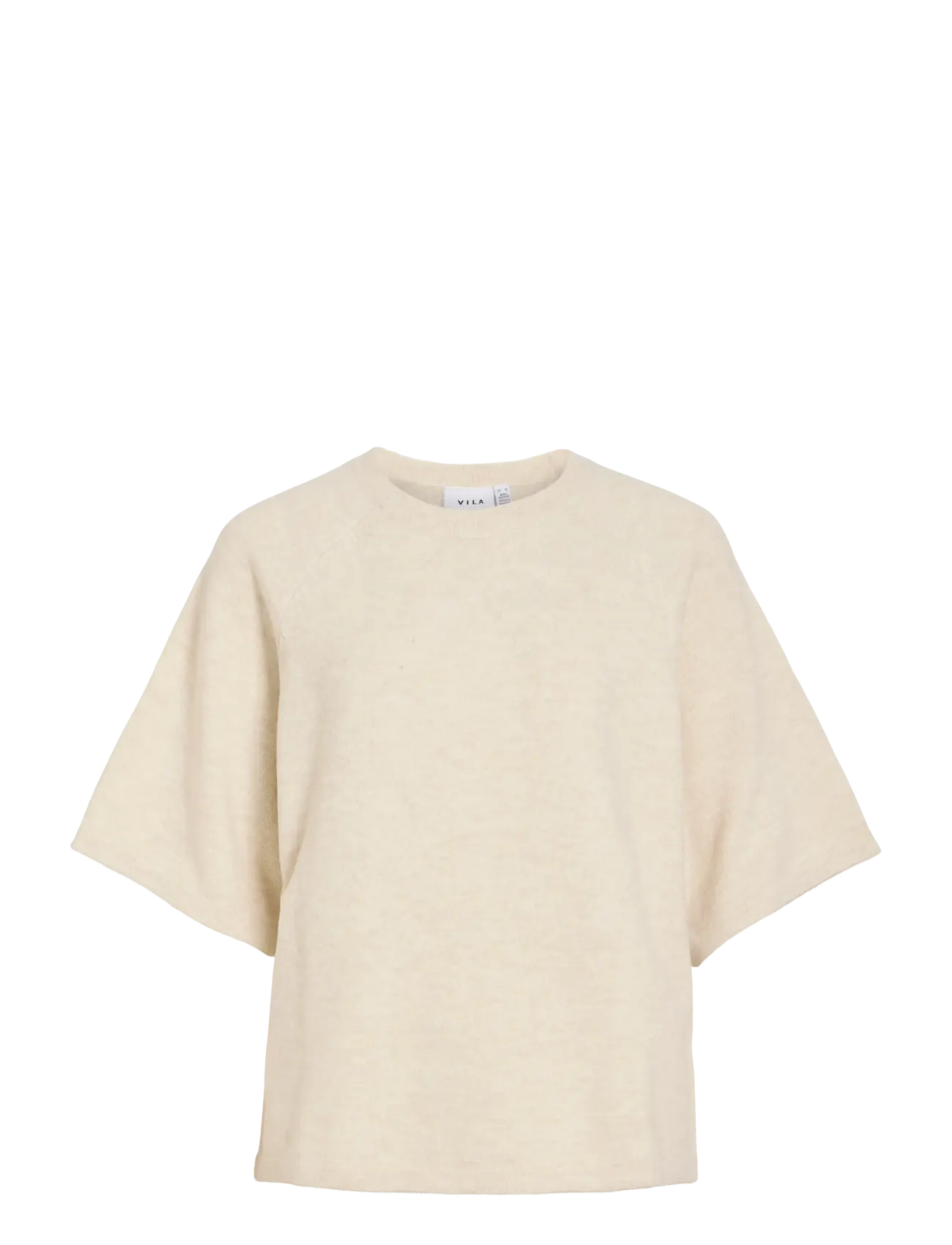 Vila VILIGA 2/4 O-NECK KNIT TOP - NOOS - Vila - BIRCH / cream