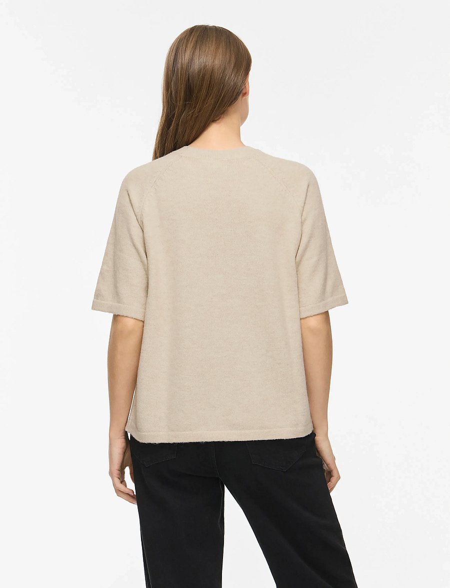 Vila - VILIGA 2/4 O-NECK KNIT TOP - NOOS - pullover - birch - 3
