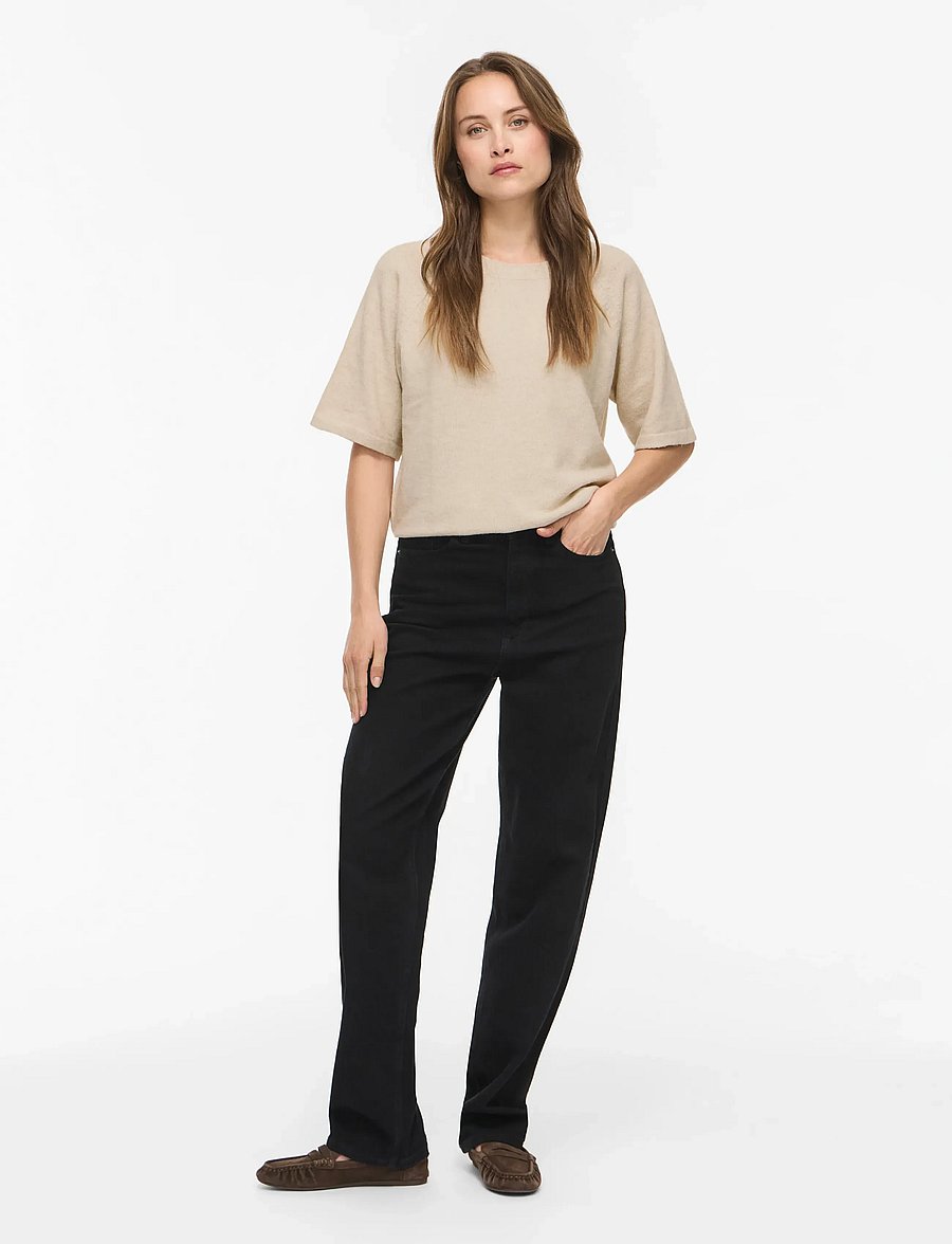 Vila - VILIGA 2/4 O-NECK KNIT TOP - NOOS - pullover - birch - 4