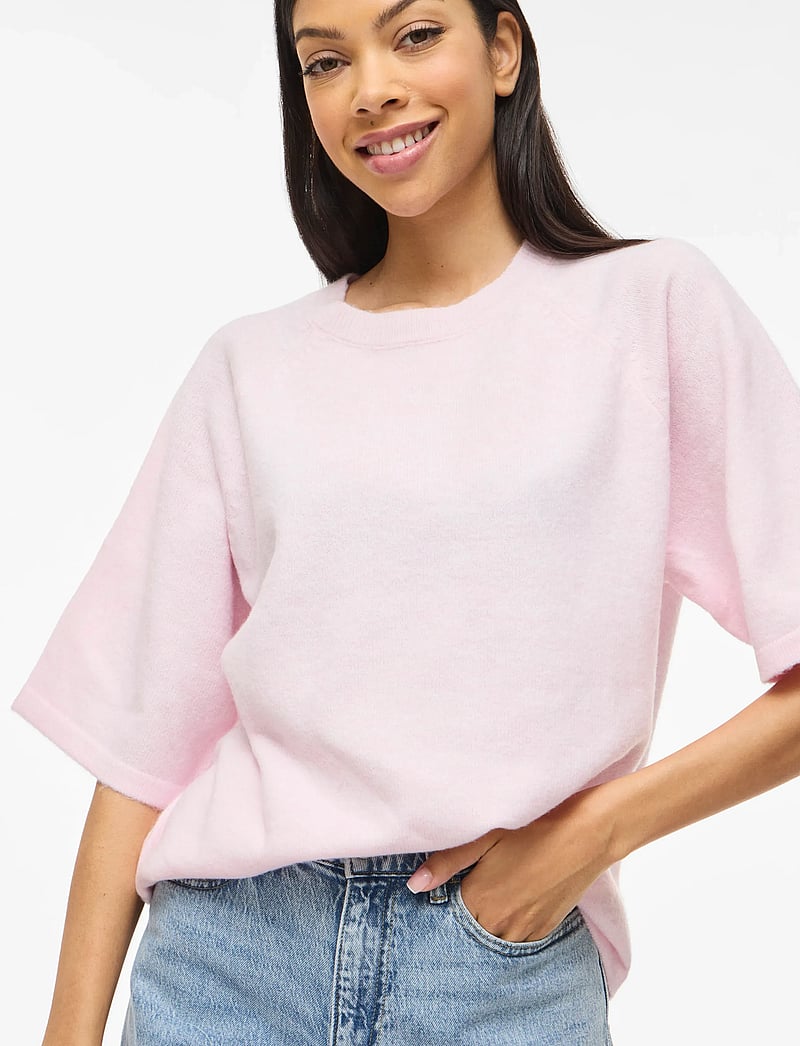 Vila - VILIGA 2/4 O-NECK KNIT TOP - NOOS - stickade tröjor - cherry blossom - 5