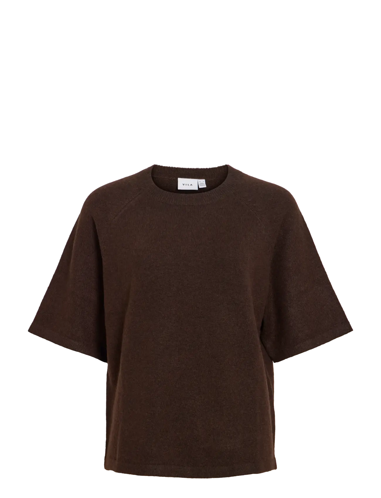 Vila VILIGA 2/4 O-NECK KNIT TOP - NOOS - Inspiration - COFFEE BEAN / brown