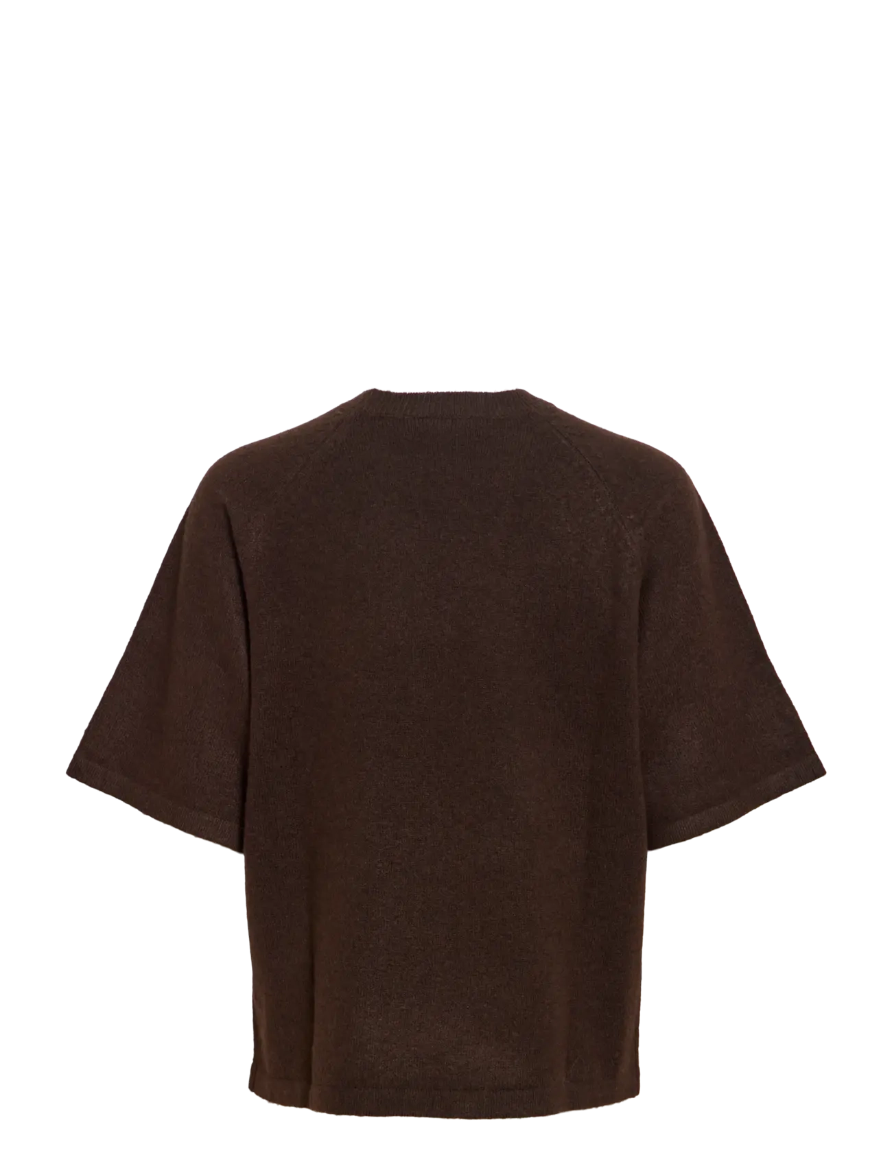 Vila - VILIGA 2/4 O-NECK KNIT TOP - NOOS - sviitrid - coffee bean - 2
