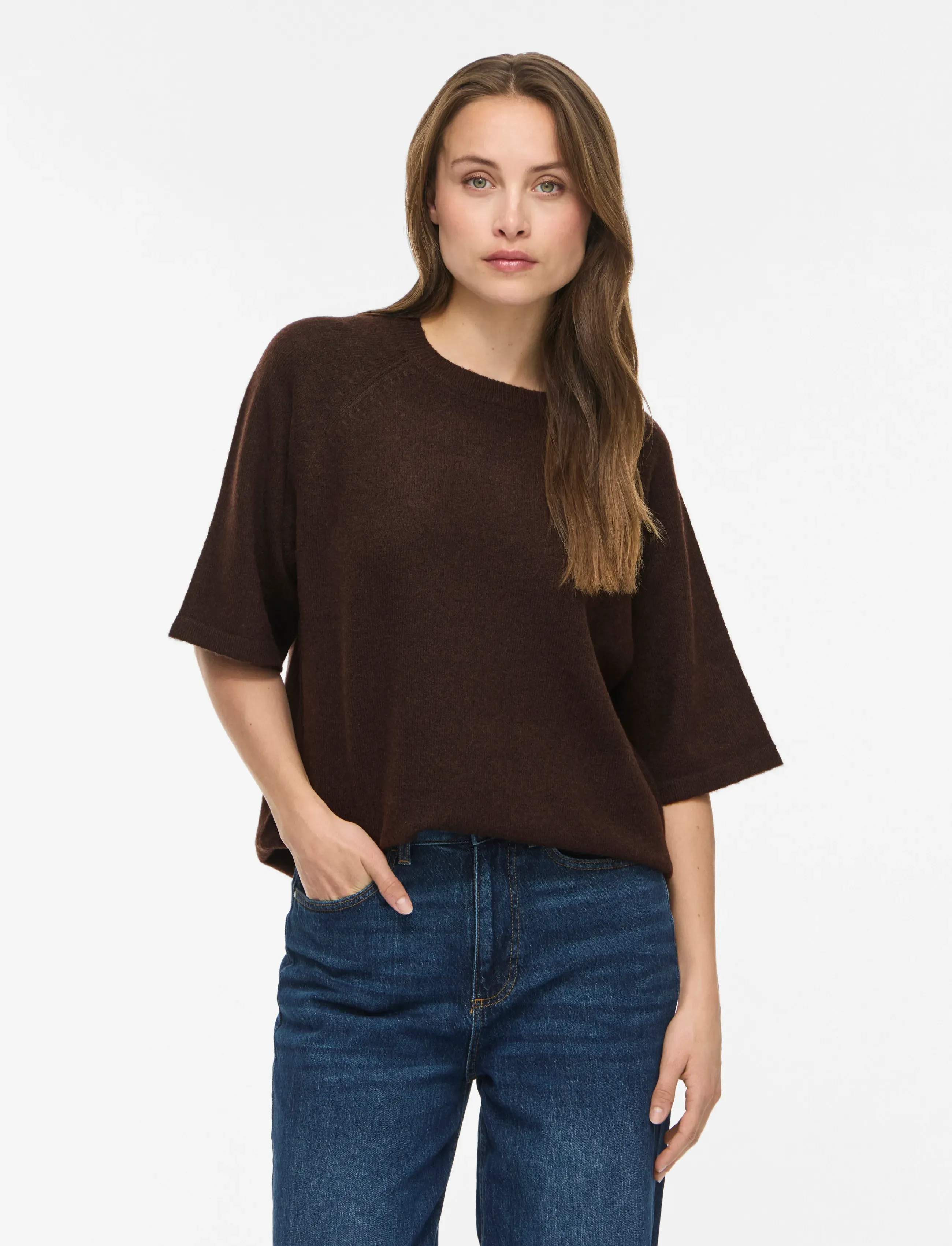 Viliga 2/4 O-Neck Knit Top Noos