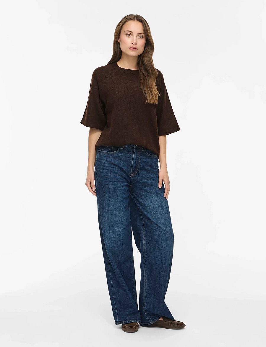 Vila - VILIGA 2/4 O-NECK KNIT TOP - NOOS - pullover - coffee bean - 4