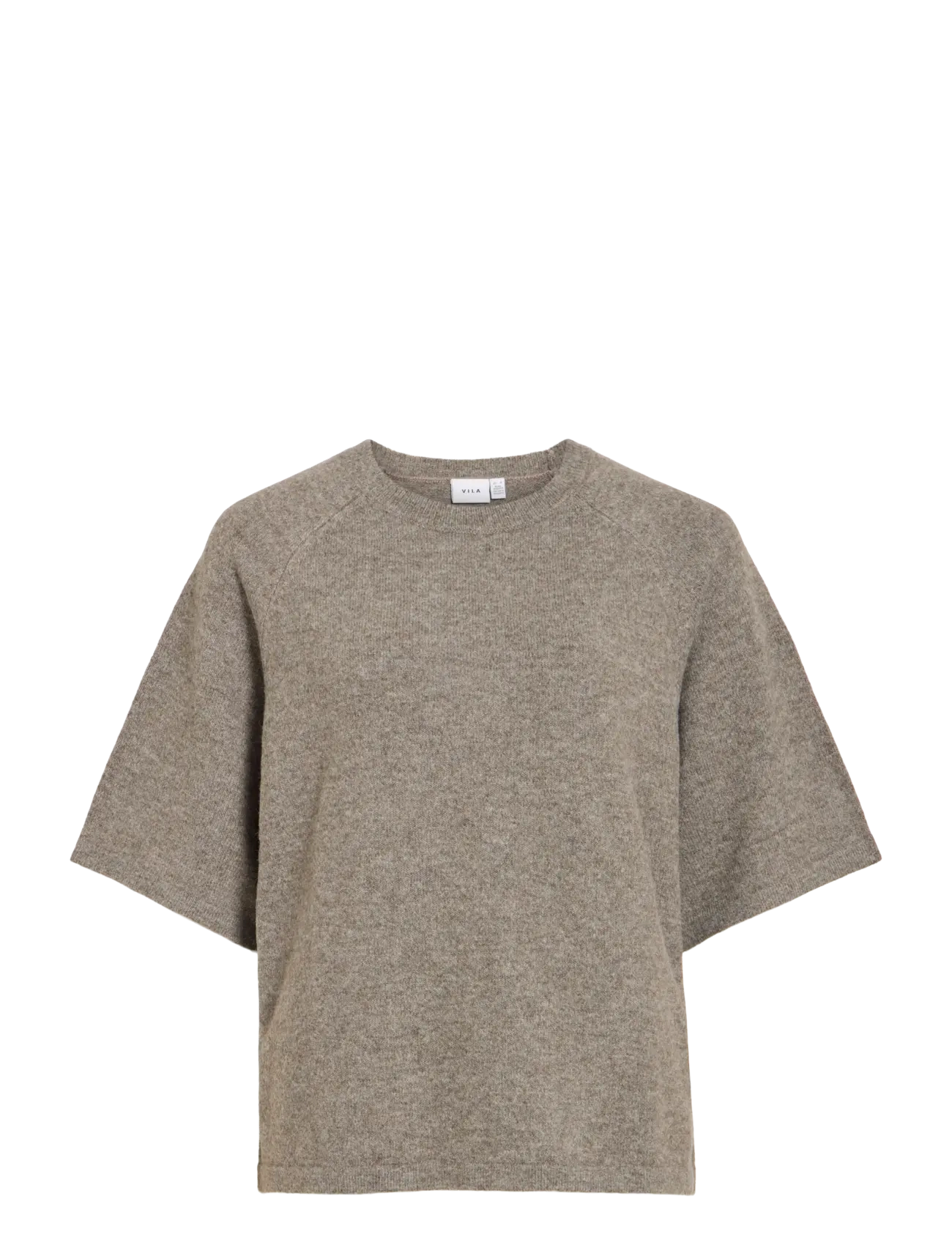 Vila VILIGA 2/4 O-NECK KNIT TOP - NOOS - Vila - FALCON / beige