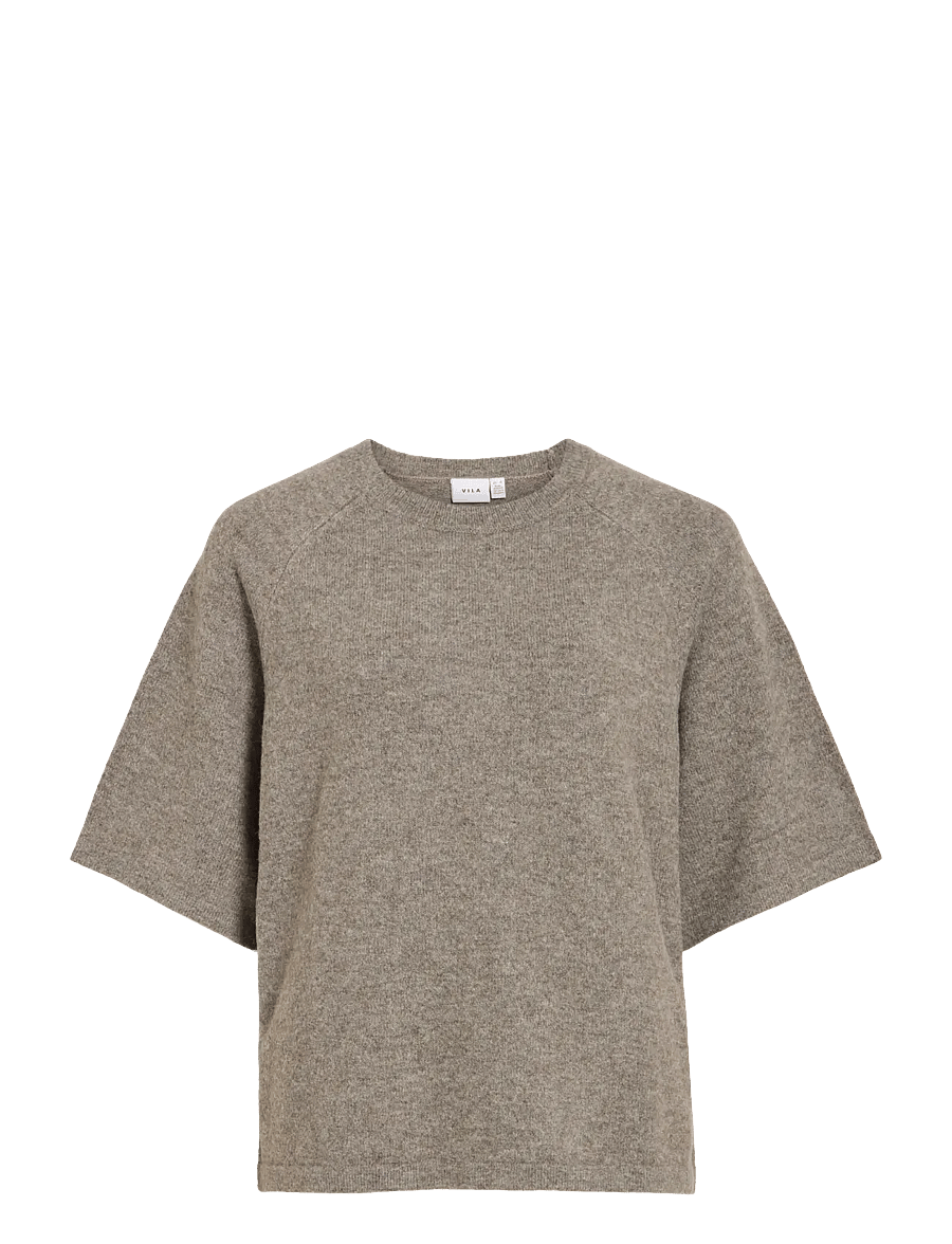 Vila - VILIGA 2/4 O-NECK KNIT TOP - NOOS - pullover - falcon - 1