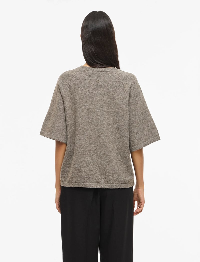 Vila - VILIGA 2/4 O-NECK KNIT TOP - NOOS - pullover - falcon - 3