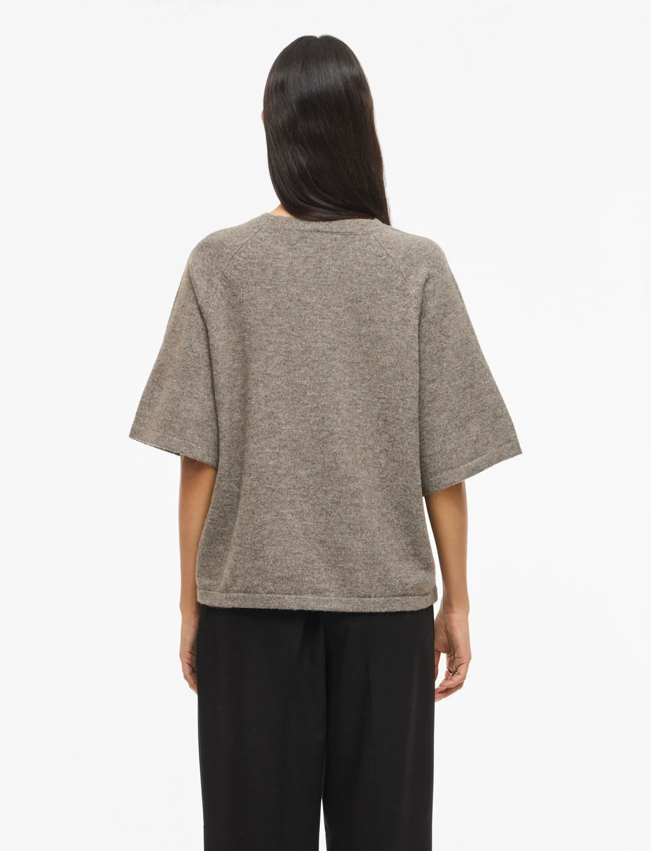 Vila - VILIGA 2/4 O-NECK KNIT TOP - NOOS - pulls - falcon - 3