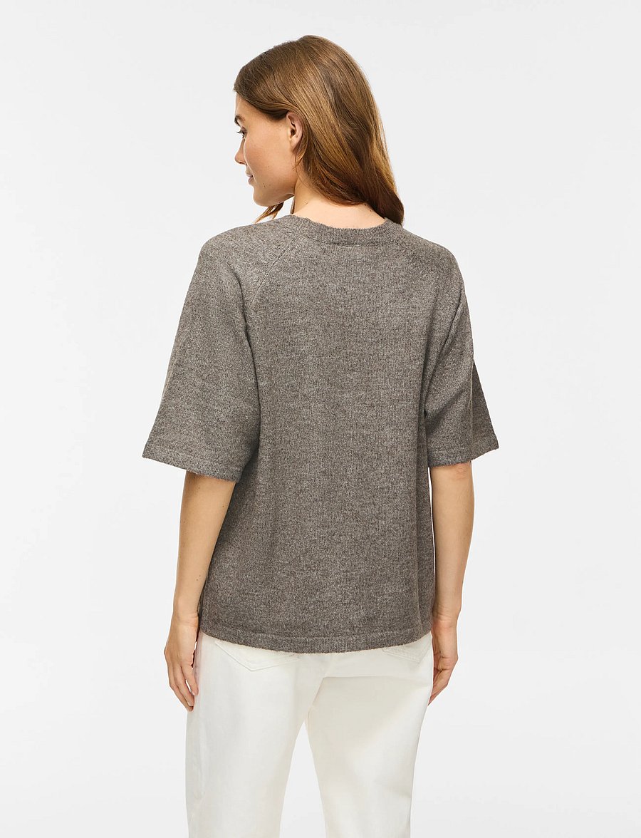Vila - VILIGA 2/4 O-NECK KNIT TOP - NOOS - pullover - falcon - 3