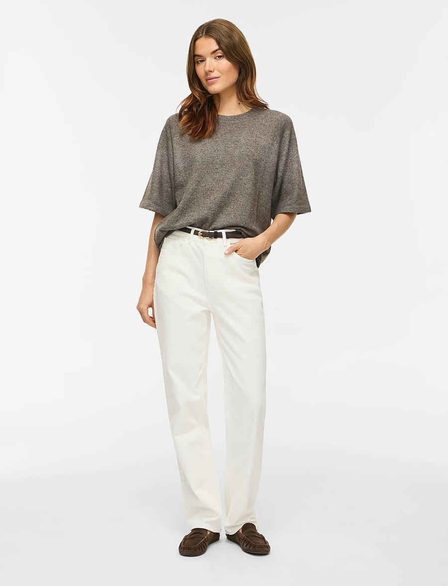 Vila - VILIGA 2/4 O-NECK KNIT TOP - NOOS - pullover - falcon - 4