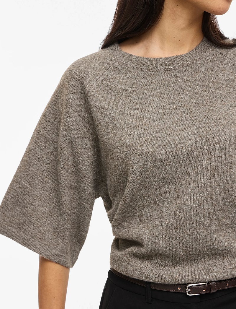 Vila - VILIGA 2/4 O-NECK KNIT TOP - NOOS - pullover - falcon - 5