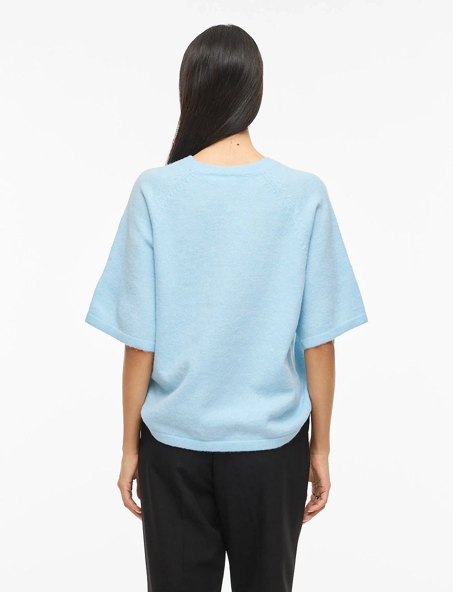 Vila - VILIGA 2/4 O-NECK KNIT TOP - NOOS - pullover - nantucket breeze - 3