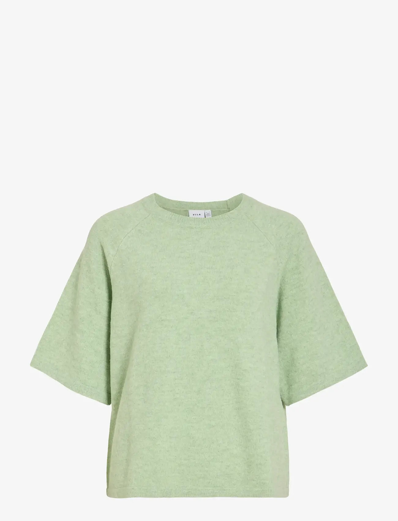 Vila - VILIGA 2/4 O-NECK KNIT TOP - NOOS - striktrøjer - smoke green - 1