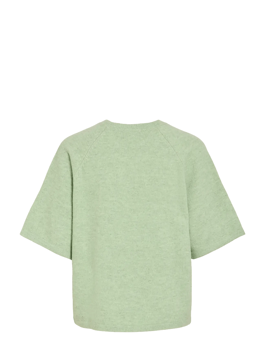 Vila - VILIGA 2/4 O-NECK KNIT TOP - NOOS - pullover - smoke green - 2