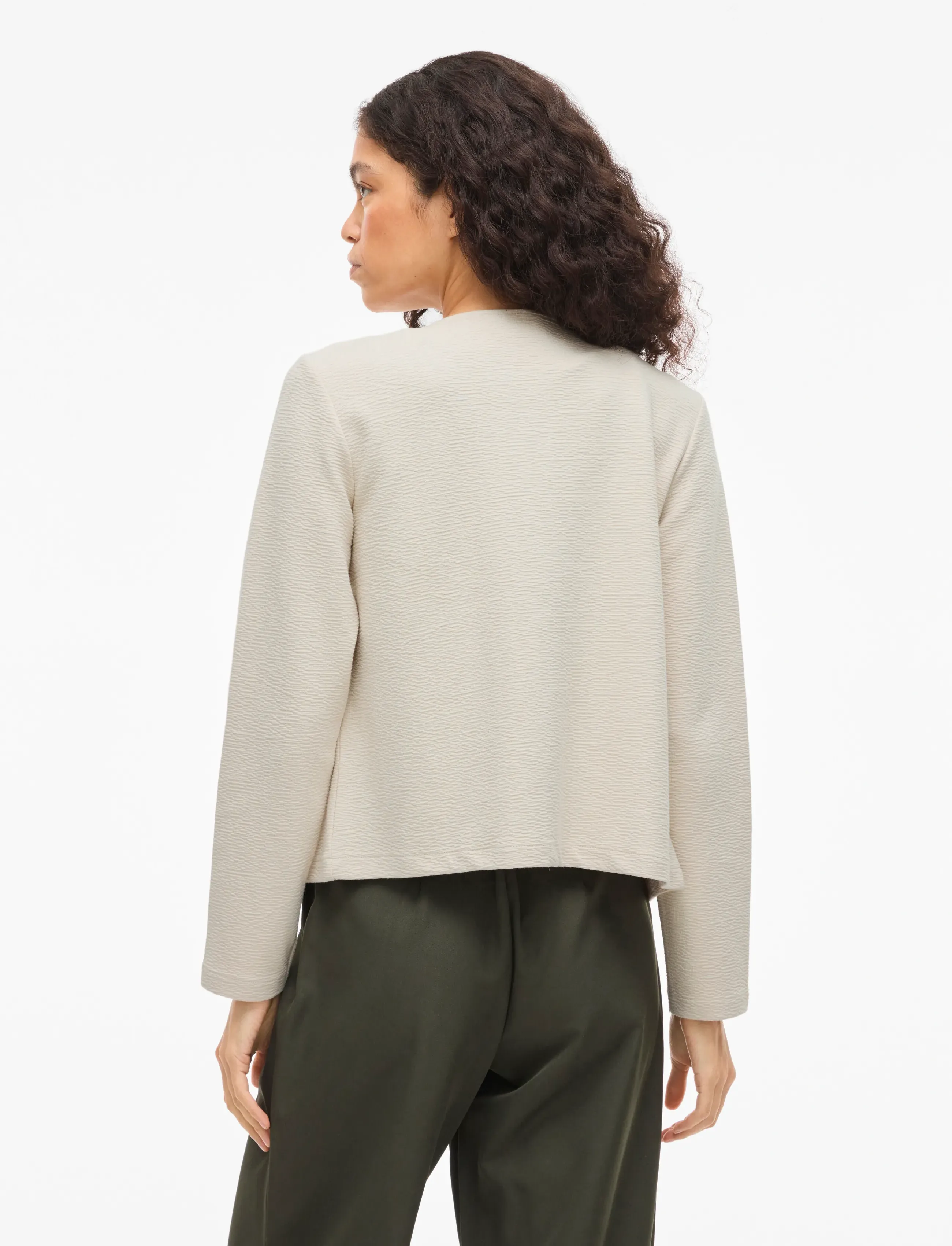 Vila - VIGARDEN L/S SHORT CARDIGAN - NOOS - hnepptar peysur - birch - 3