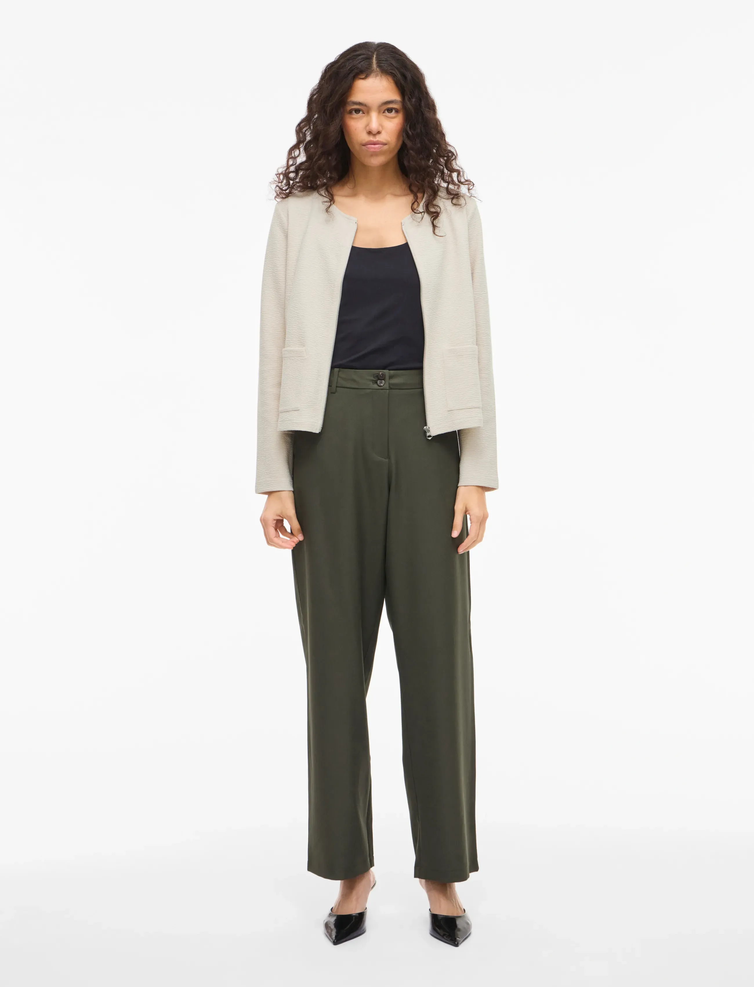 Vila - VIGARDEN L/S SHORT CARDIGAN - NOOS - hnepptar peysur - birch - 5