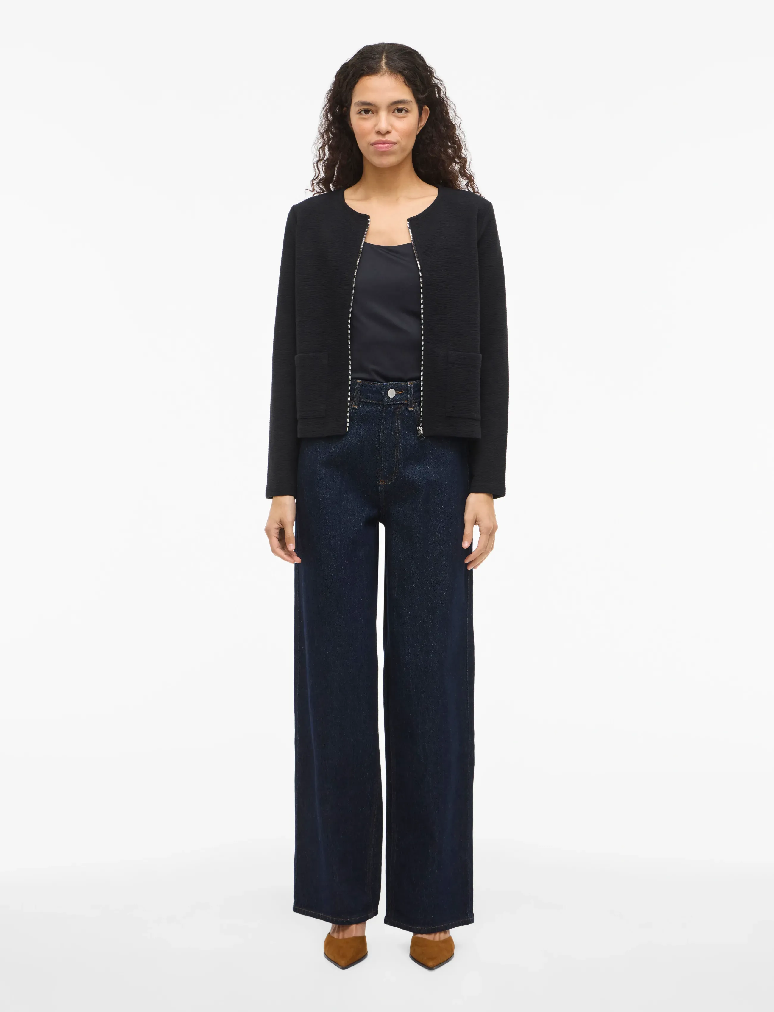 Vila - VIGARDEN L/S SHORT CARDIGAN - NOOS - cardigans - black beauty - 4