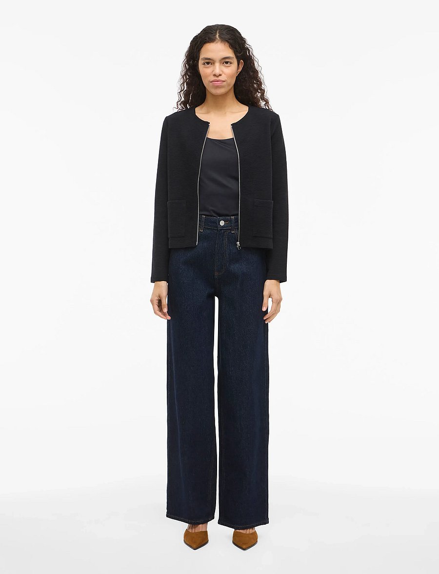 Vila - VIGARDEN L/S SHORT CARDIGAN - NOOS - cardigans - black beauty - 4