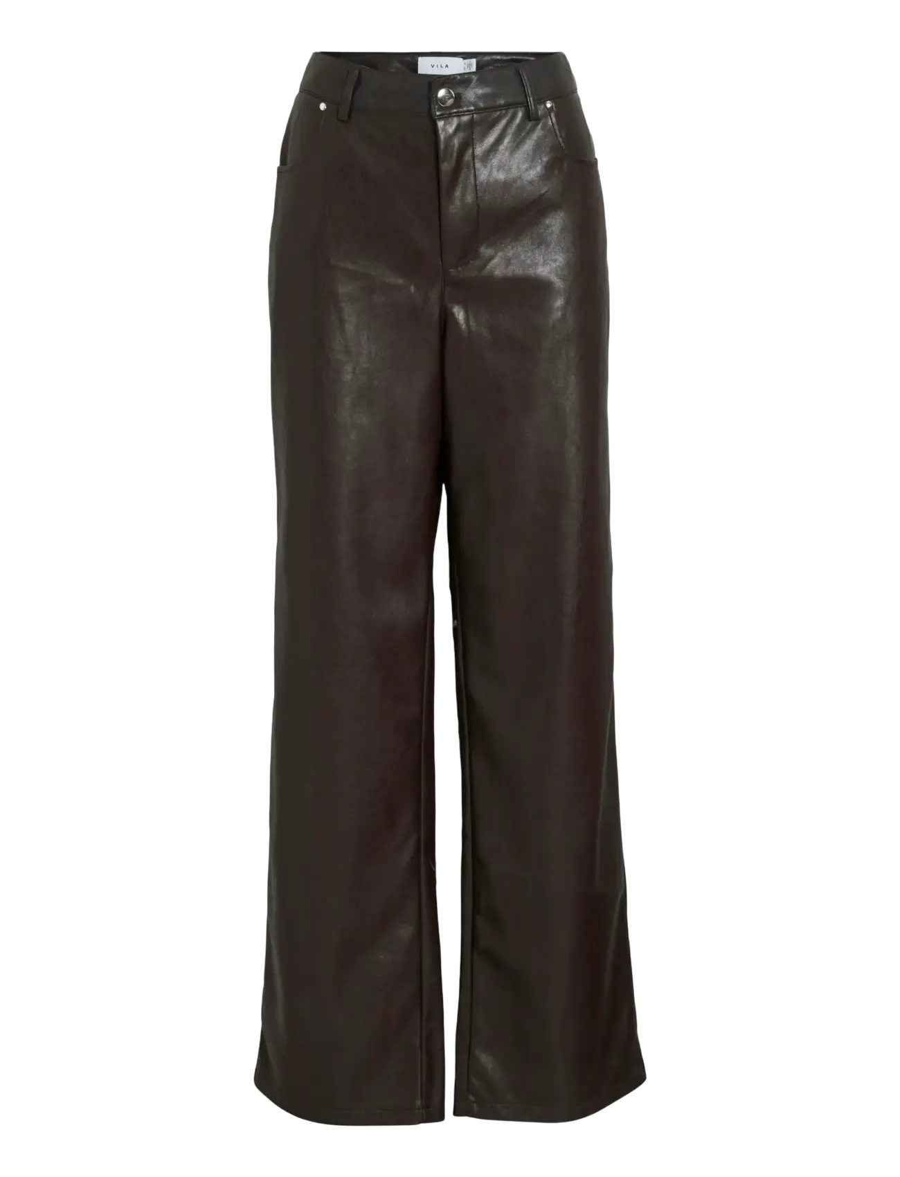 Vila VIELANA HW FREYA LOOSE PANTS - Kollektsioonid - COFFEE BEAN / brown
